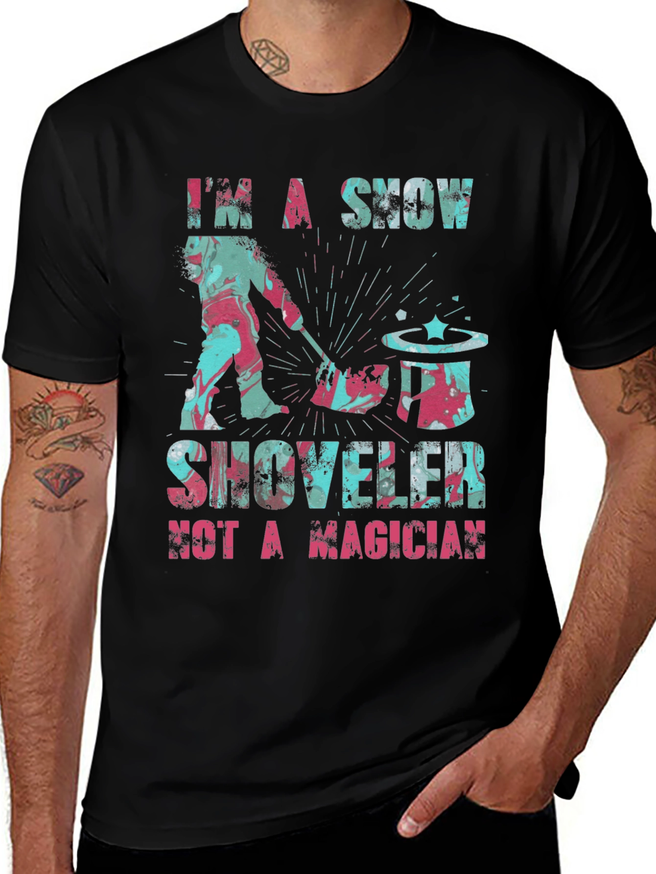 Variant 17 of Snow Shoveler T-Shirt - Not a Magician Winter Humor