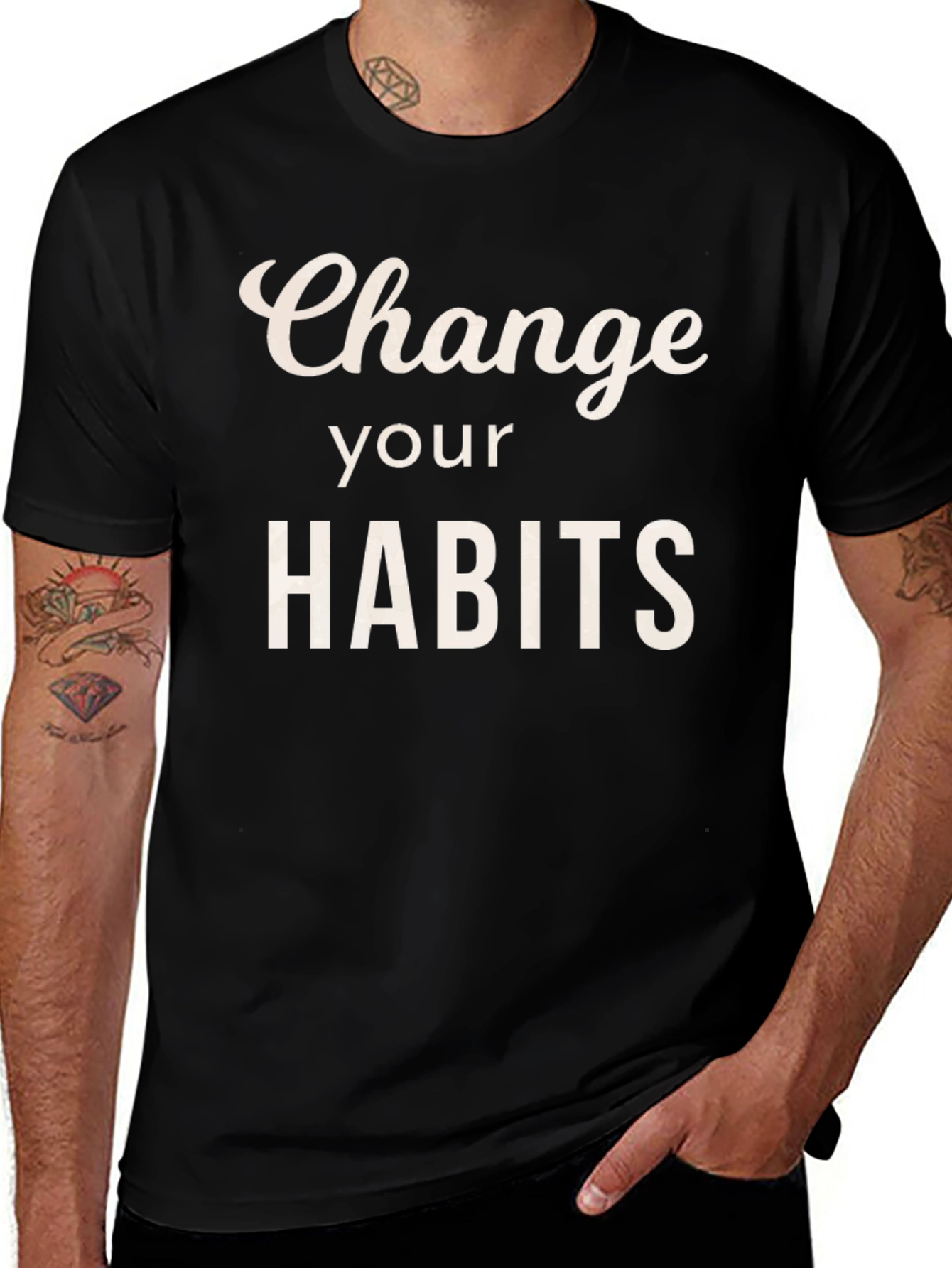 Change Your Habits Graphic Tee - Motivational T-Shirt