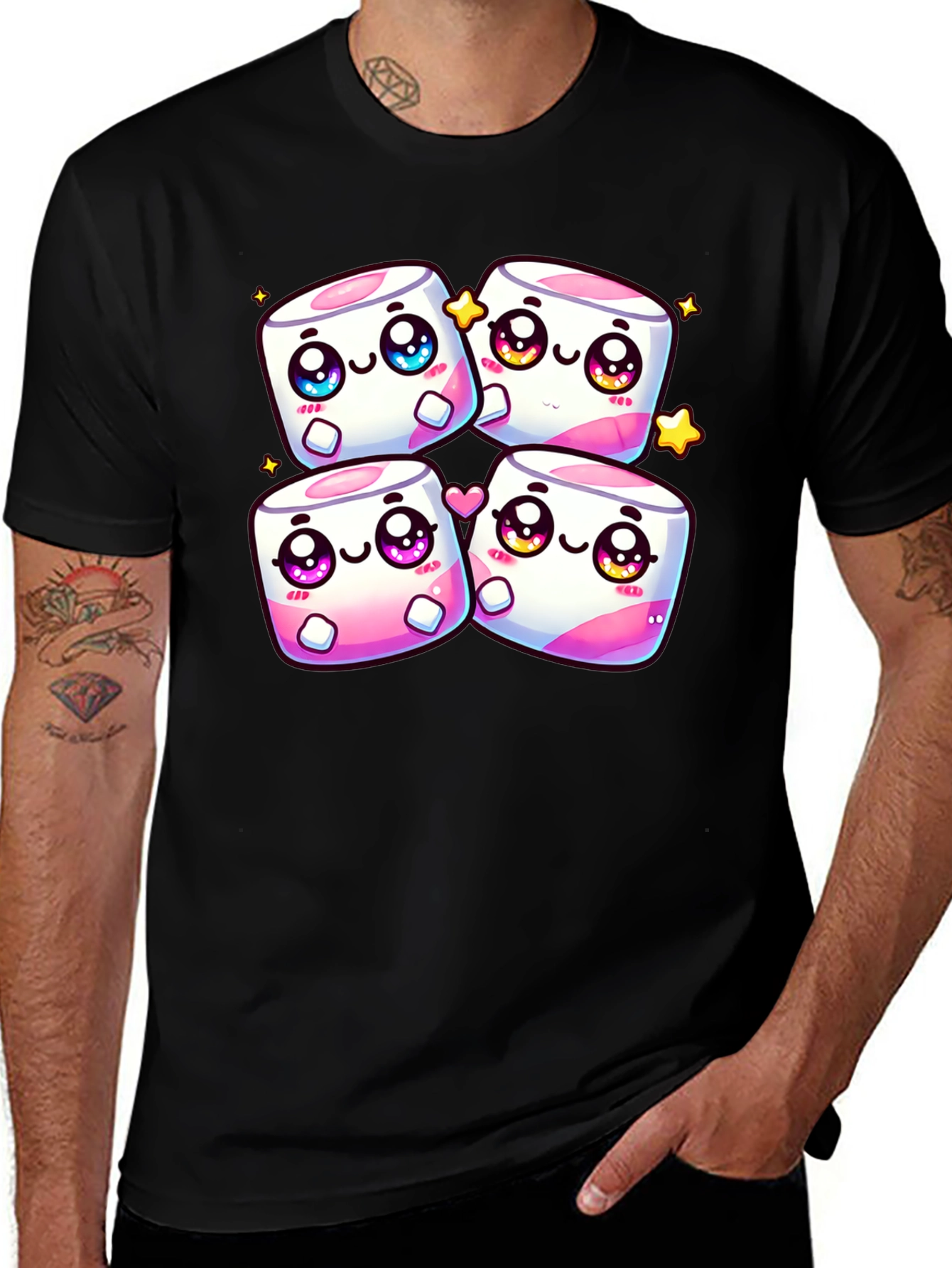 Variant 6 of Kawaii Marshmallow T-Shirt - Cute Anime Design