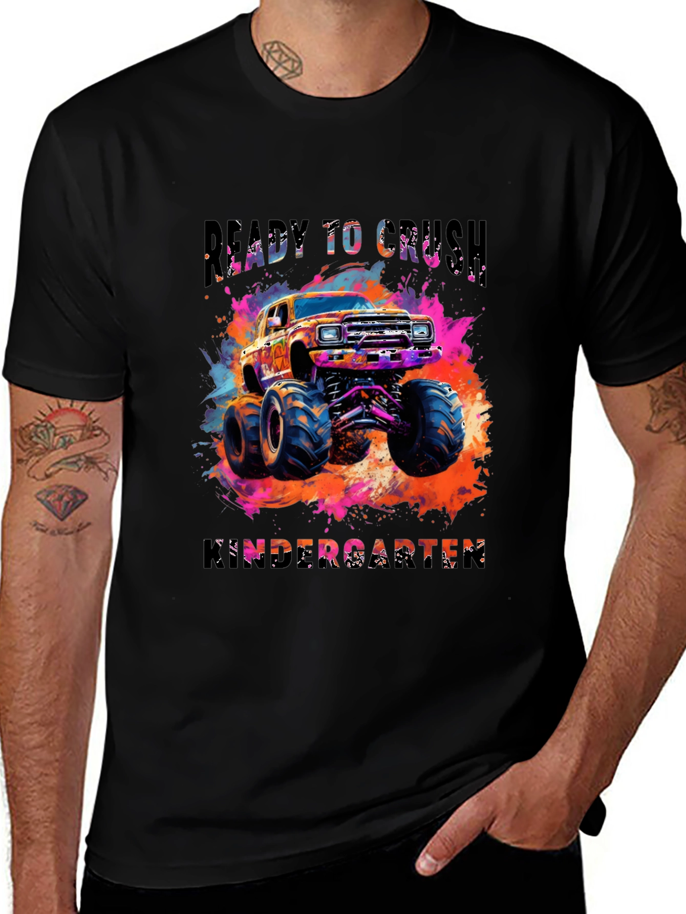 Variant 9 of Ready to Crush Kindergarten Monster Truck Tee