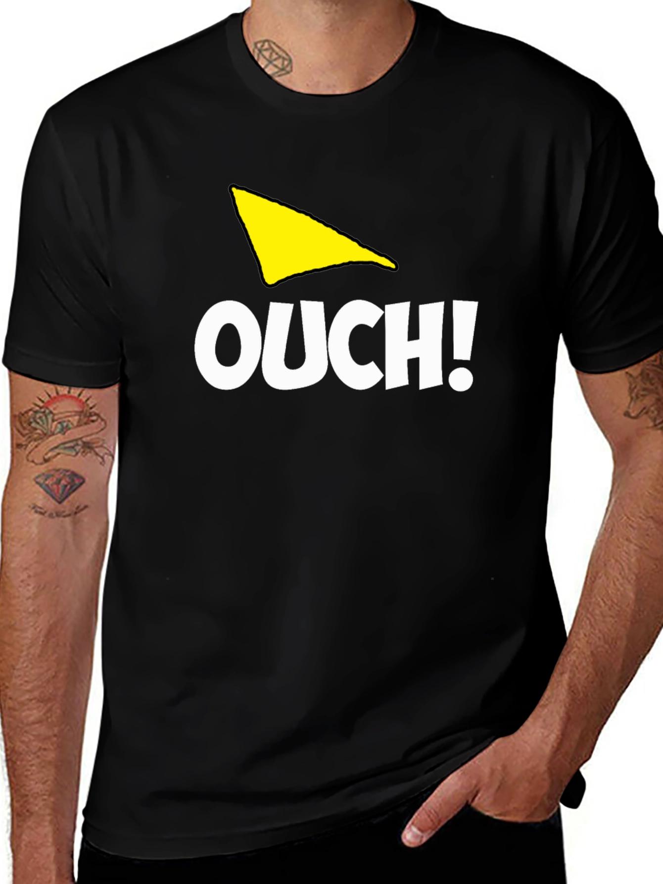 Variant 29 of Ouch! T-Shirt Funny Graphic Tee - Black