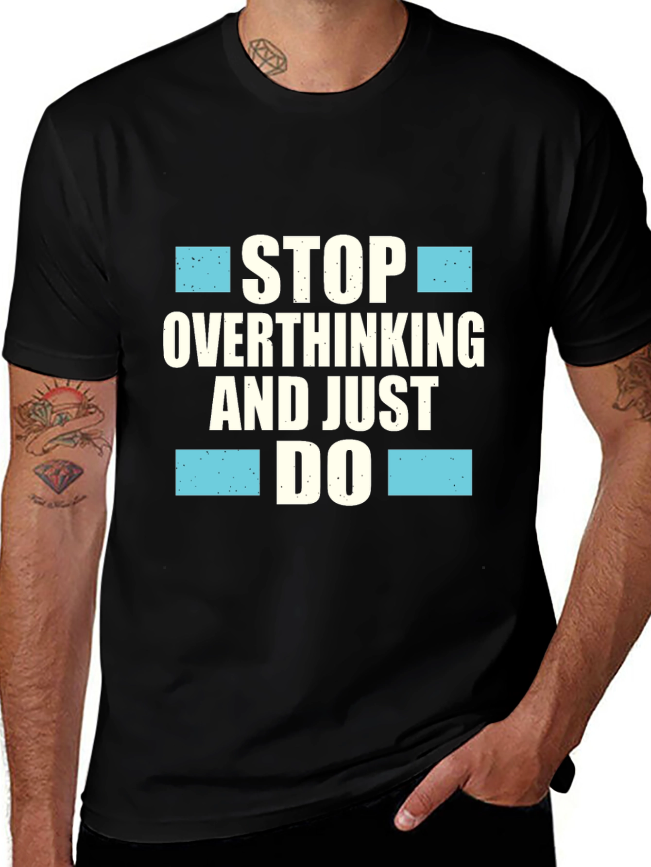 Variant 9 of Stop Overthinking Graphic Tee - Motivational Shirt