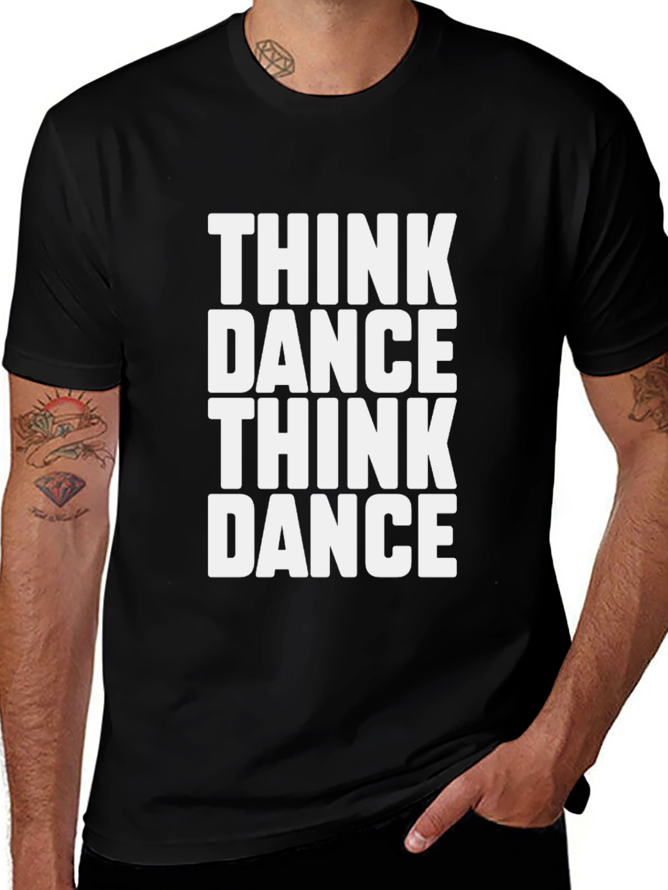 Variant 2 of Think Dance Graphic Tee - Black Unisex T-Shirt