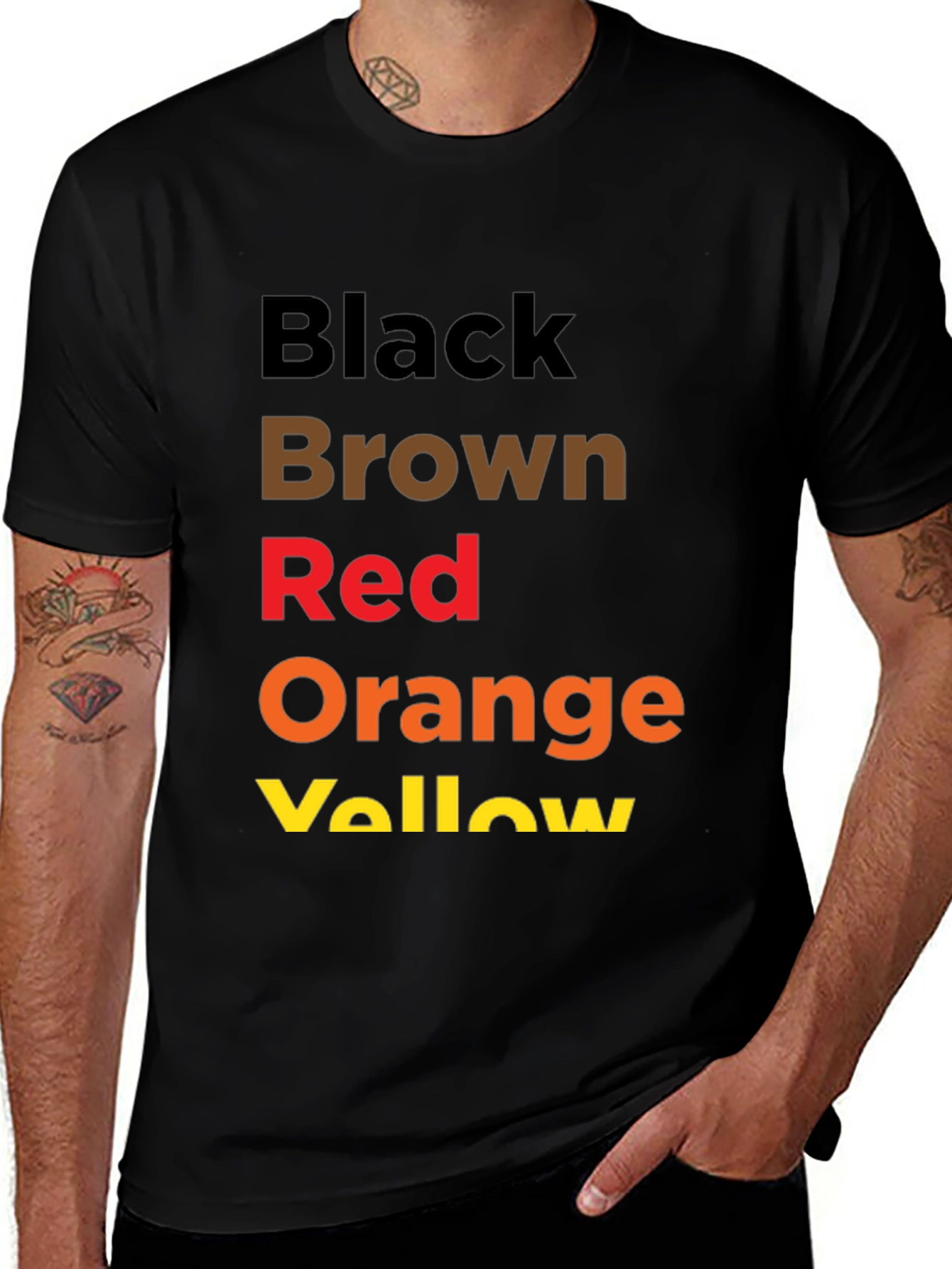 Variant 12 of Color Block Men's Crewneck T-Shirt