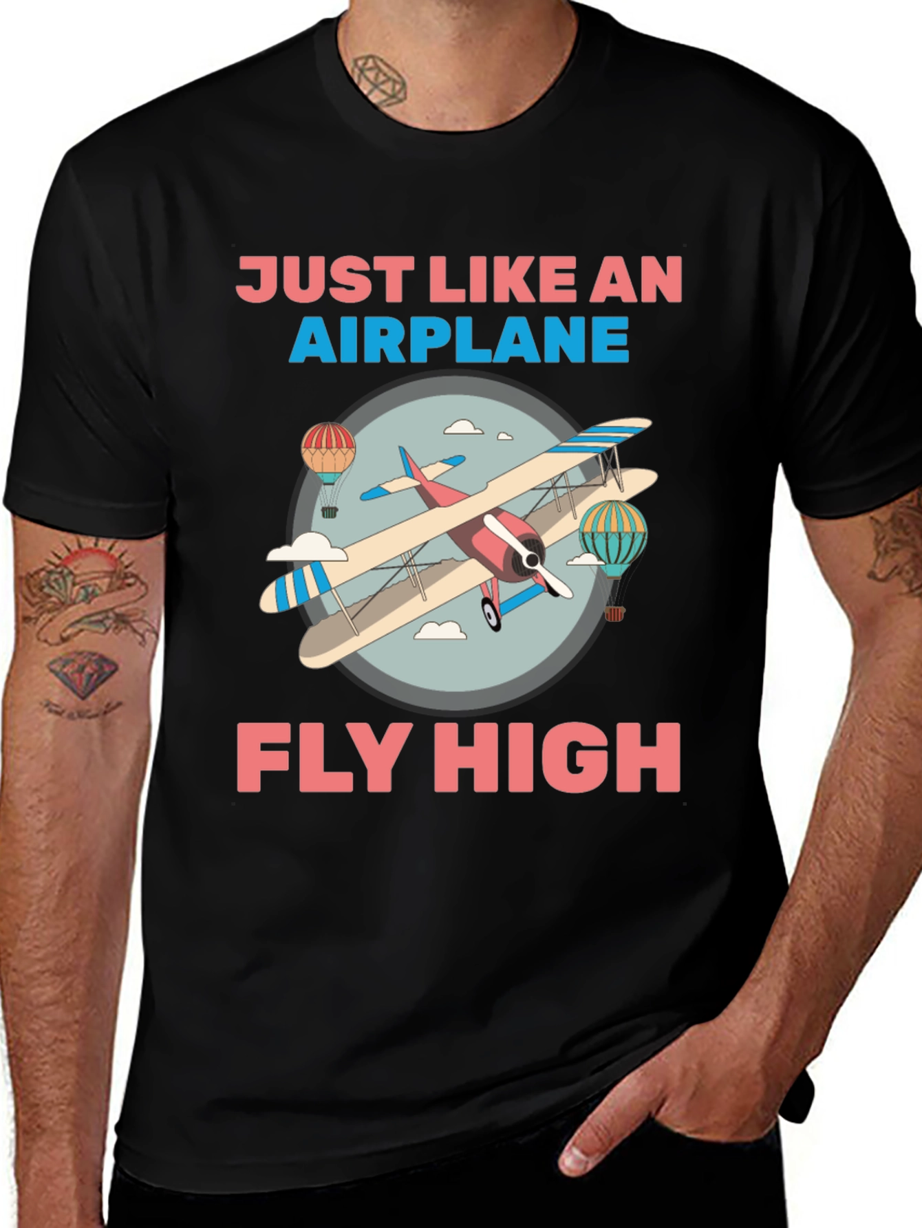 Variant 18 of Airplane Graphic T-Shirt - Fly High