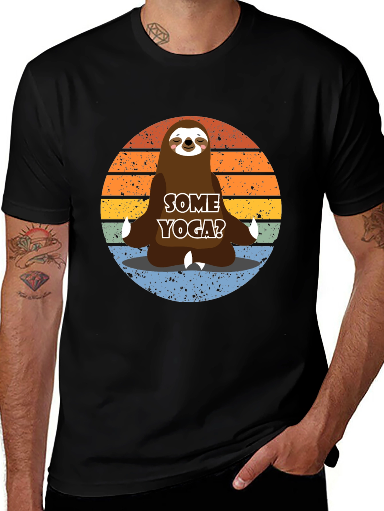 Variant 29 of Sloth Yoga T-Shirt - Funny Meditation Tee