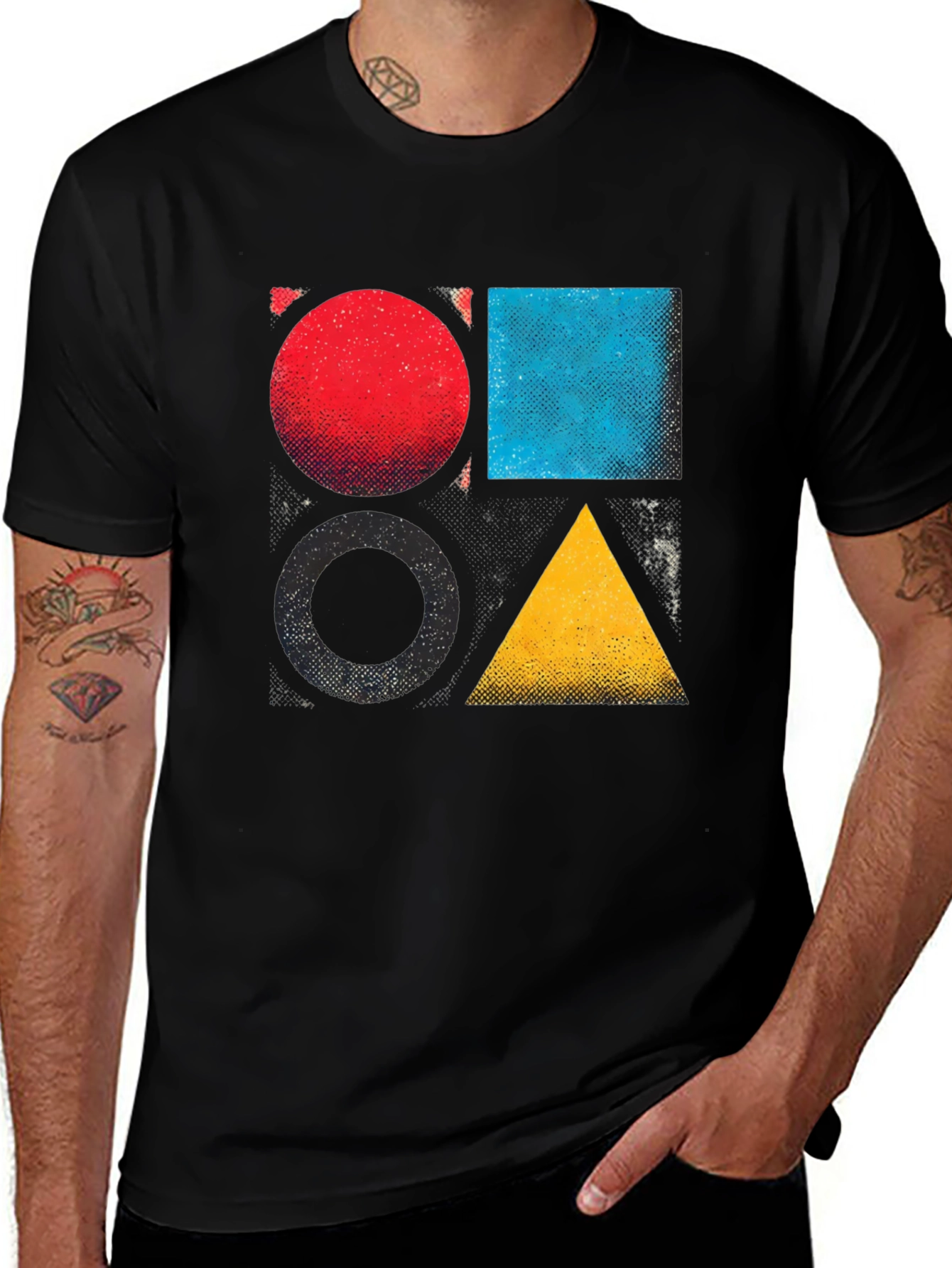 Variant 26 of Geometric Shapes Graphic Tee - Modern Art T-Shirt