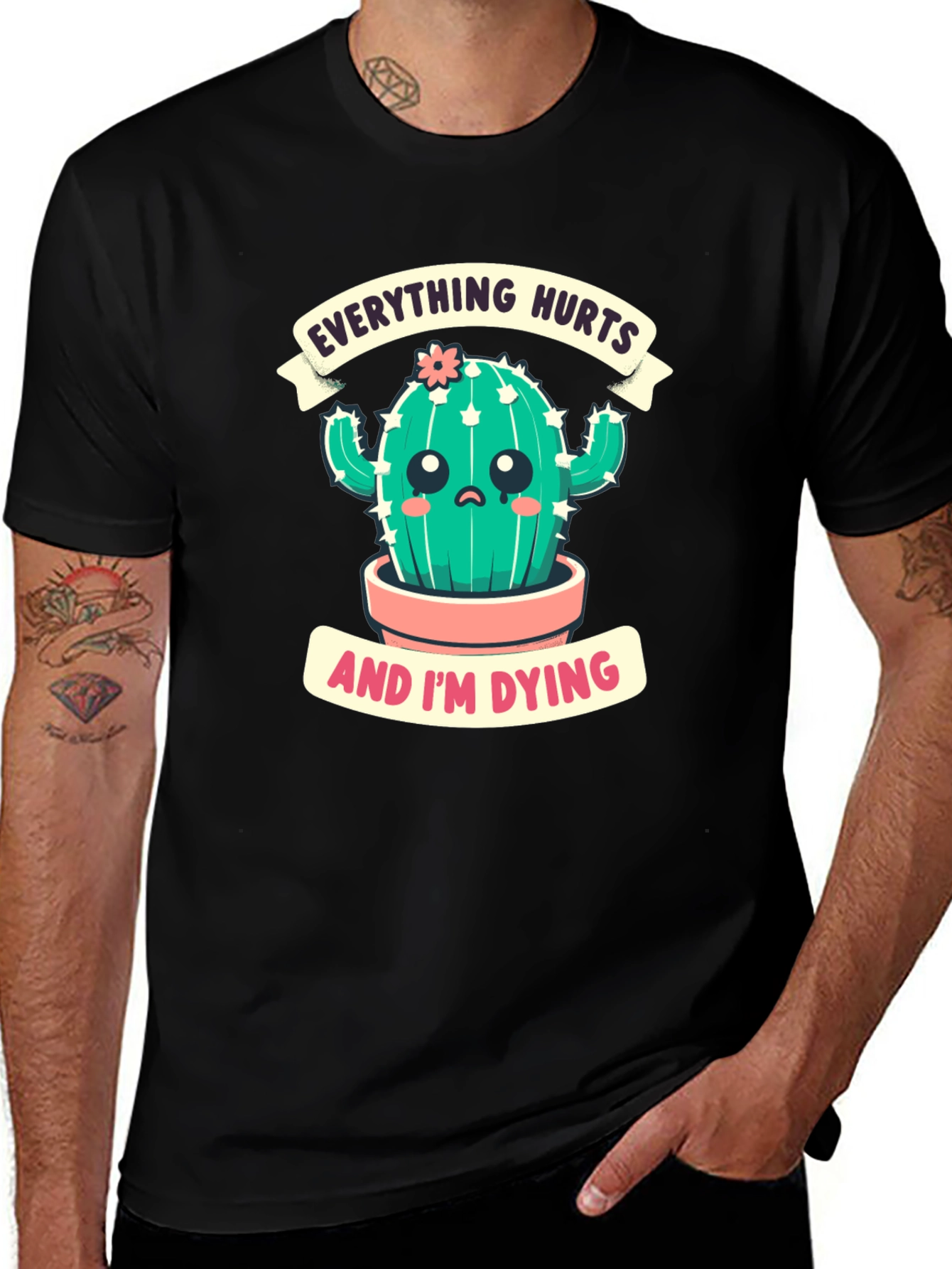 Variant 21 of Everything Hurts Cactus T-Shirt