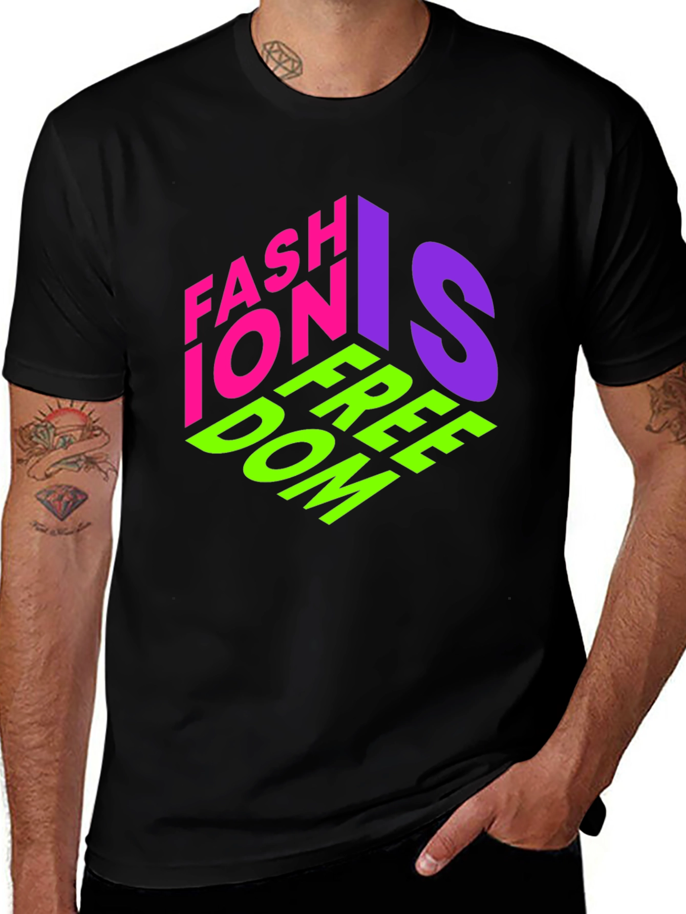 Variant 14 of Fashion is Freedom Graphic Tee - Bold Design, Comfort Fit