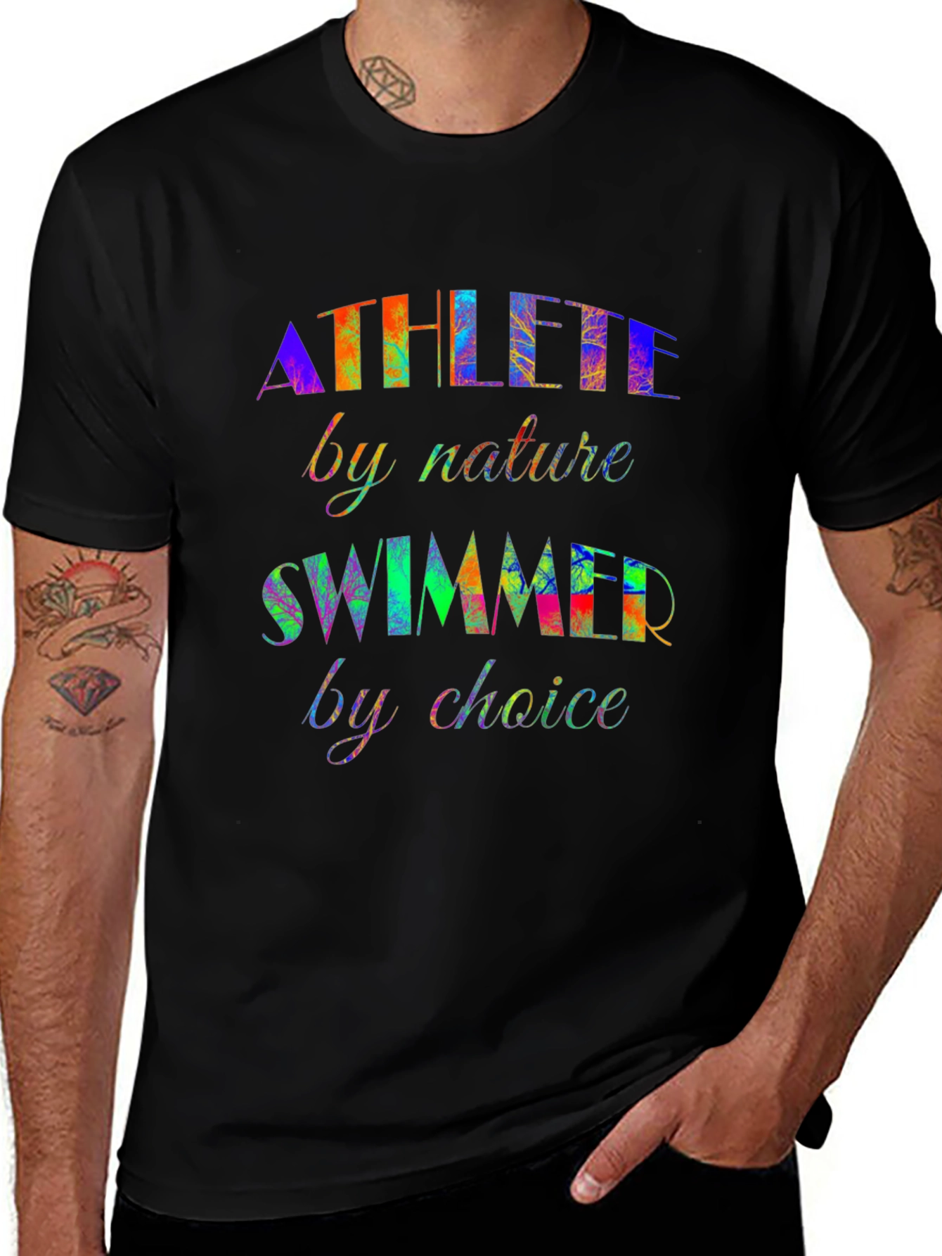 Variant 22 of Athlete Swimmer Graphic Tee - Nature Choice