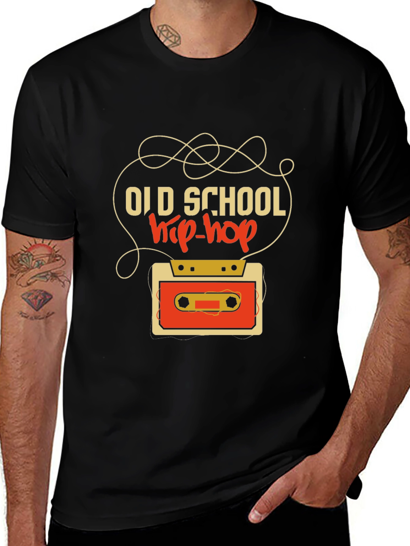 Variant 23 of Old School Hip-Hop T-Shirt - Retro Cassette Design