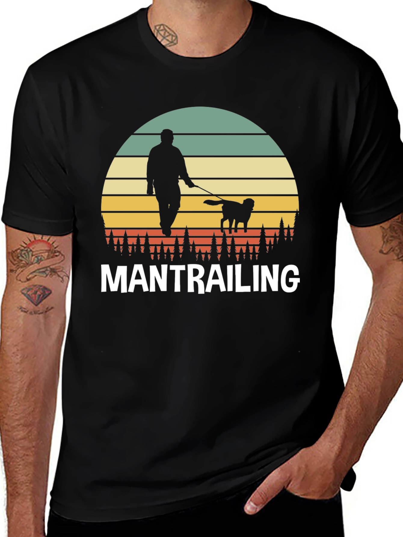 Mantrailing Sunset Graphic T-Shirt