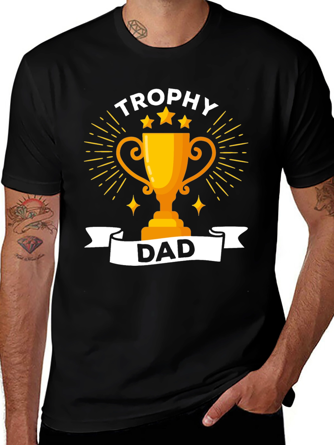 Trophy Dad Graphic T-Shirt - Black