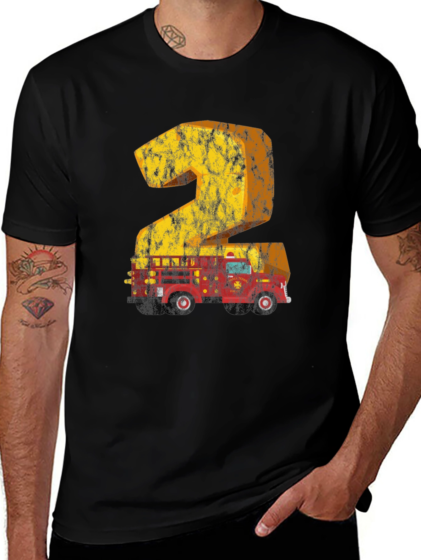 Variant 24 of Firetruck 2nd Birthday T-Shirt