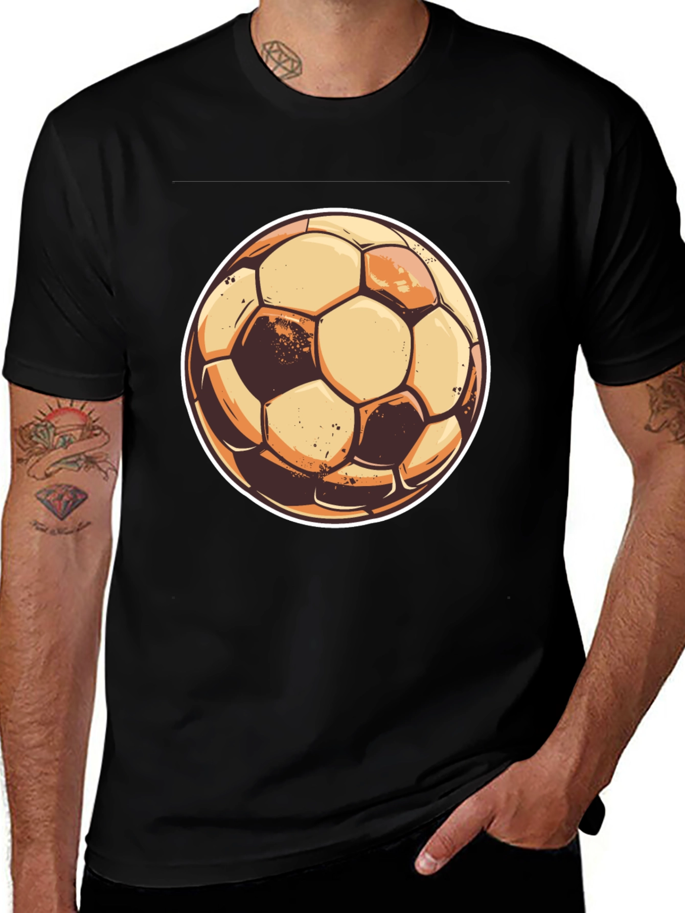 Variant 6 of Soccer Ball Graphic T-Shirt