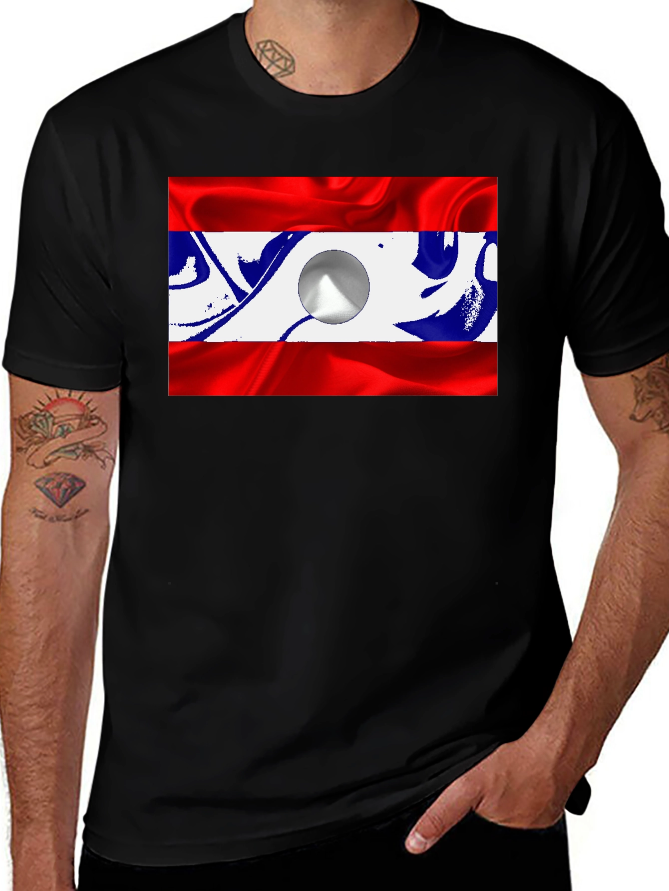 Variant 19 of Abstract Flag Graphic T-Shirt