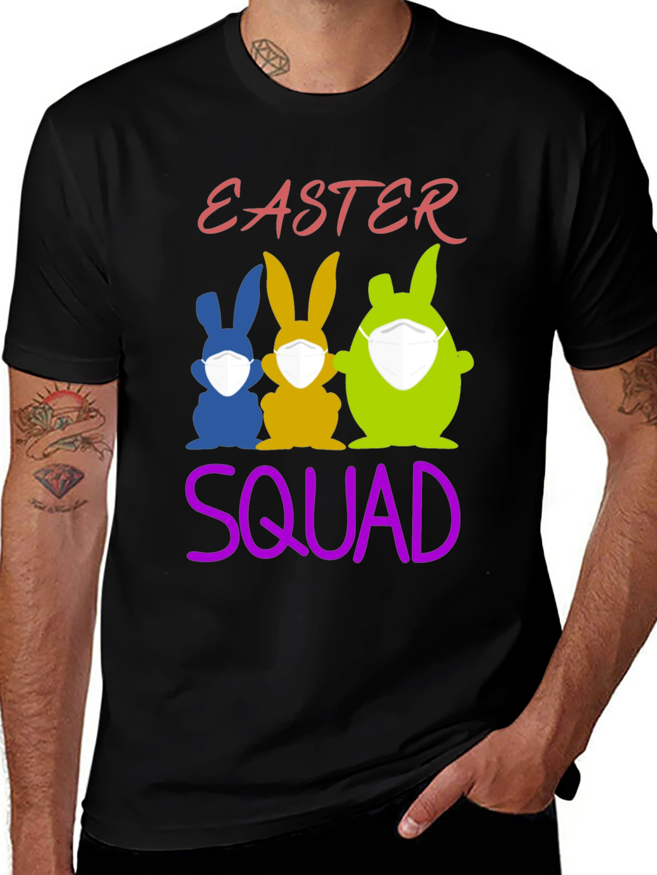 Easter Squad T-Shirt: Funny Bunny Mask Tee