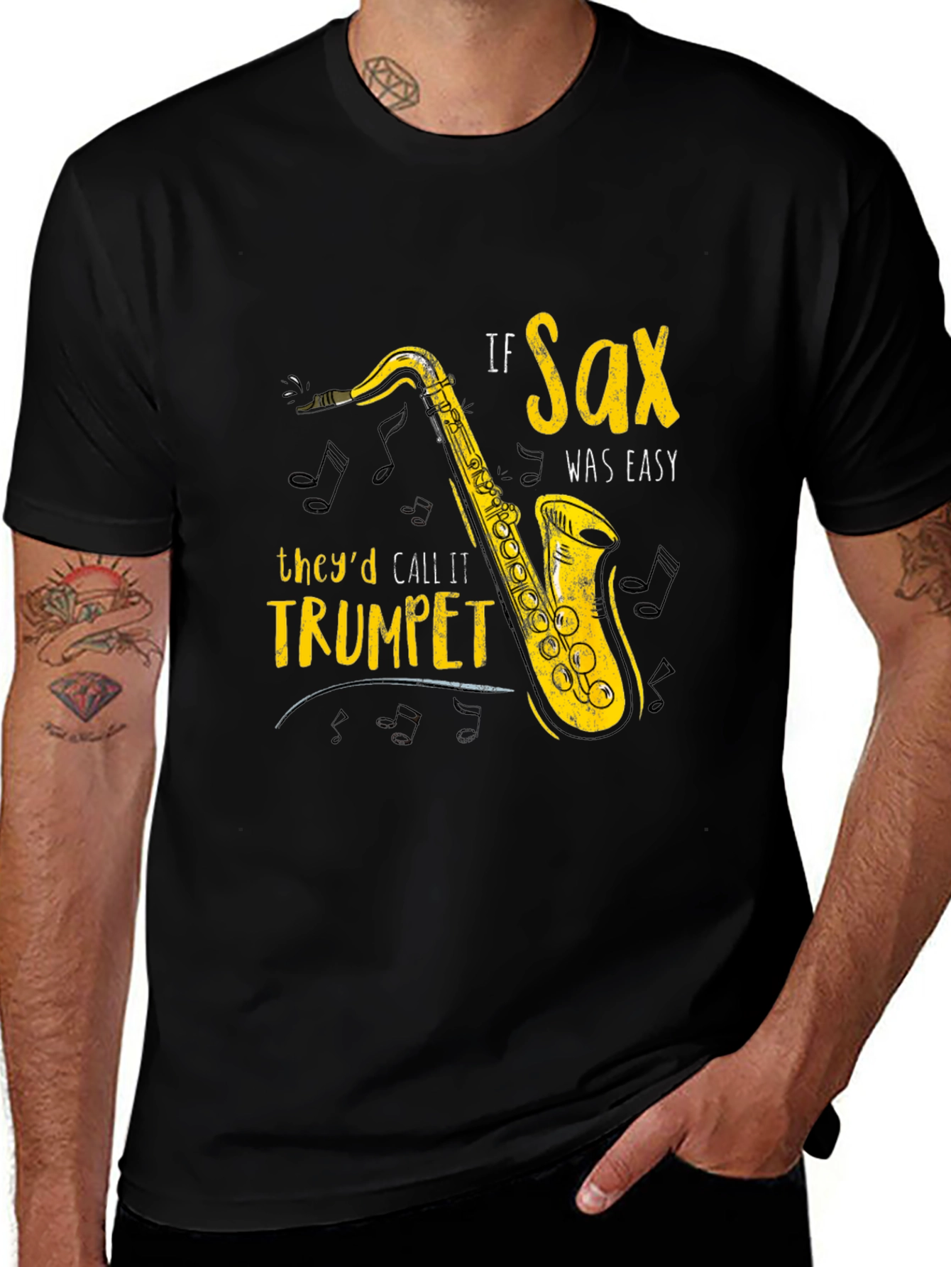 Variant 2 of Saxophone T-Shirt - If Sax Was Easy, Trumpet