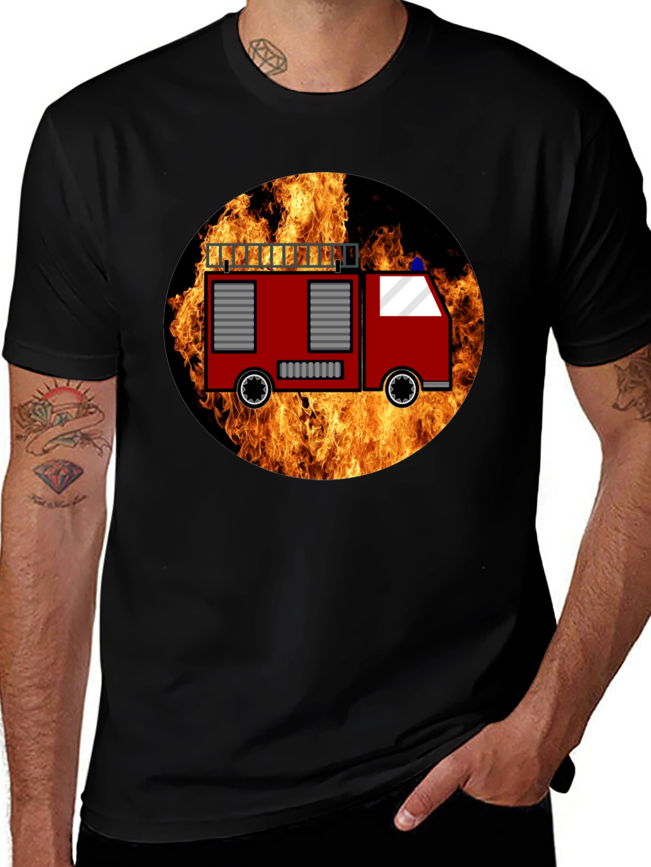 Variant 23 of Fire Truck T-Shirt - Graphic Tee