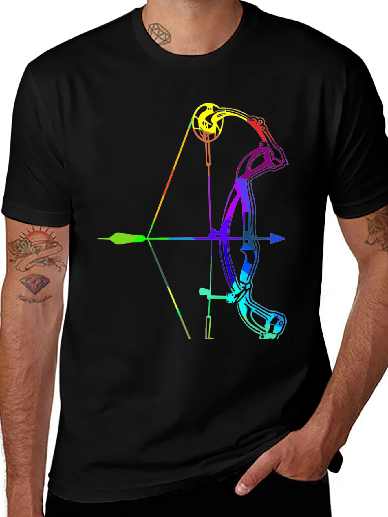 Variant 23 of Rainbow Compound Bow Graphic T-Shirt