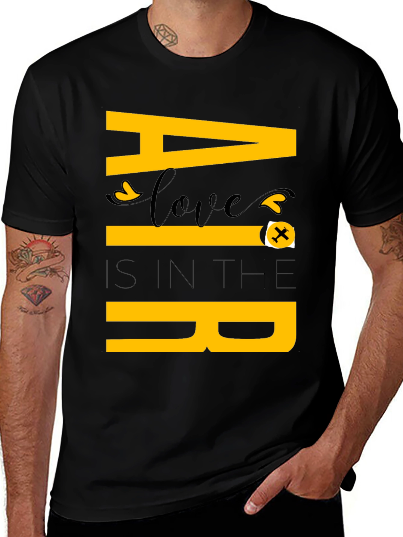 Variant 24 of Air Love Graphic Tee - Unique Aviation Inspired Shirt