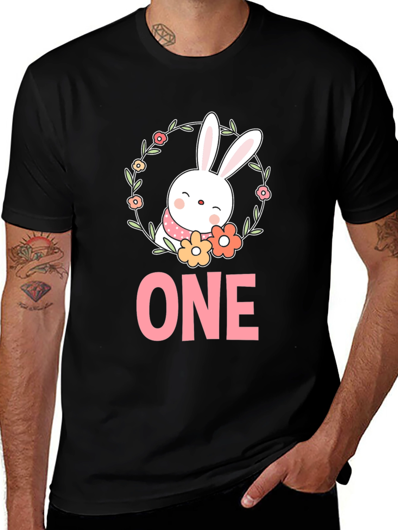 Variant 16 of Bunny ONE - Baby's First Birthday T-Shirt