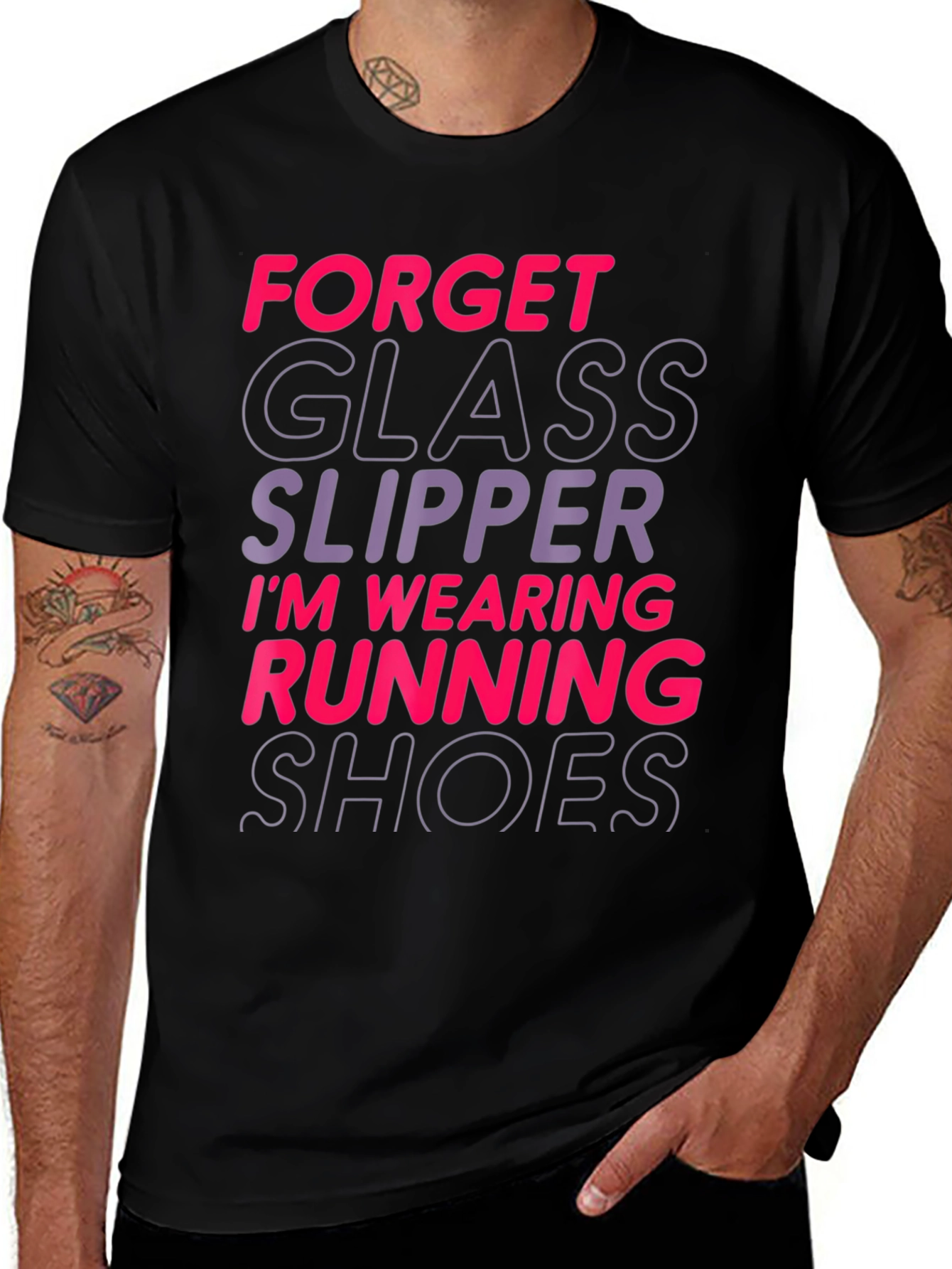 Variant 20 of Forget Glass Slipper Running Shoes Graphic Tee