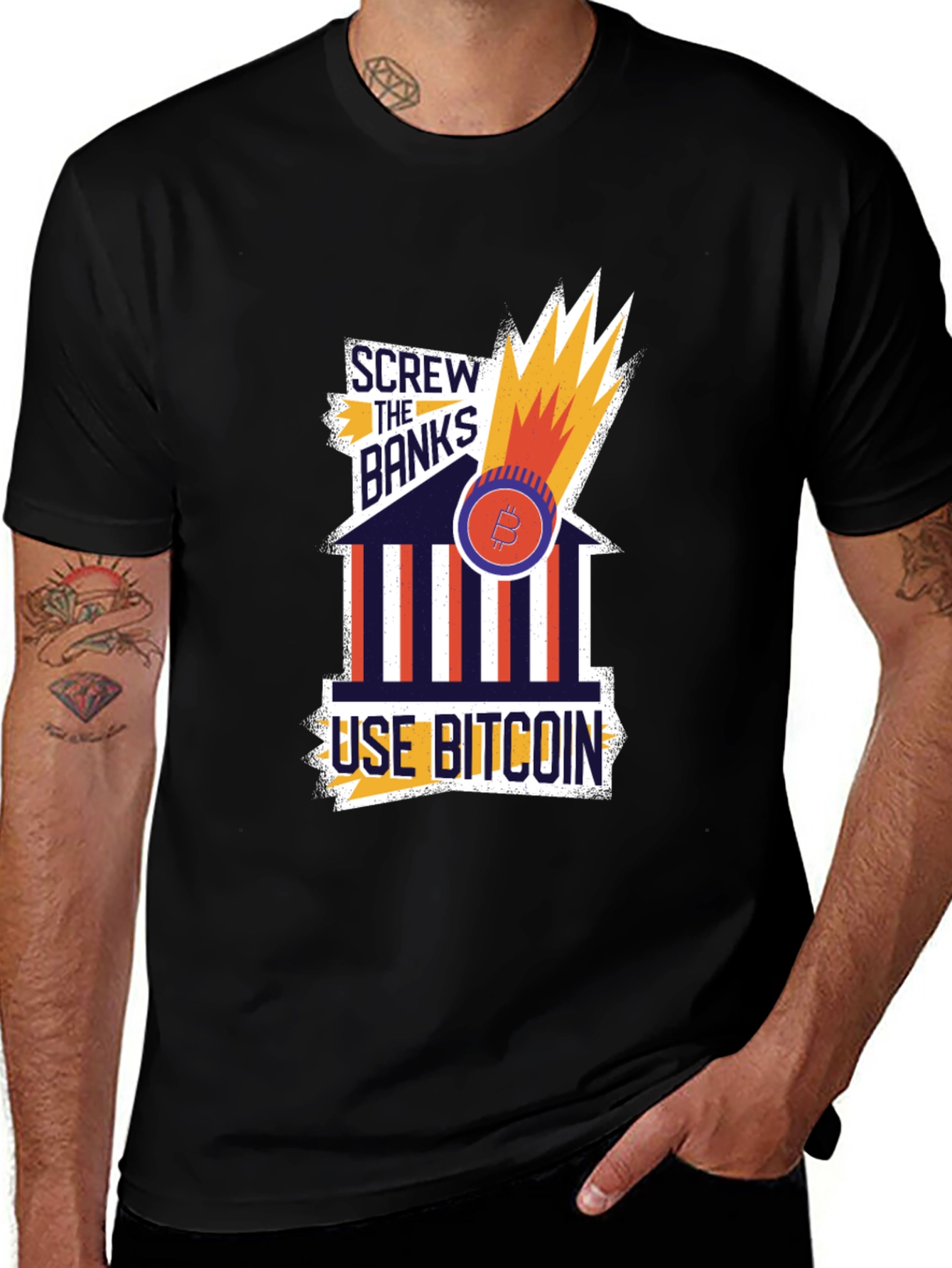 Screw the Banks Bitcoin T-Shirt