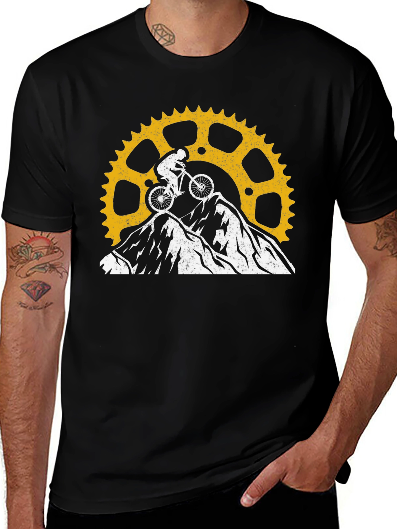 Black Mountain Biker Graphic Tee main image