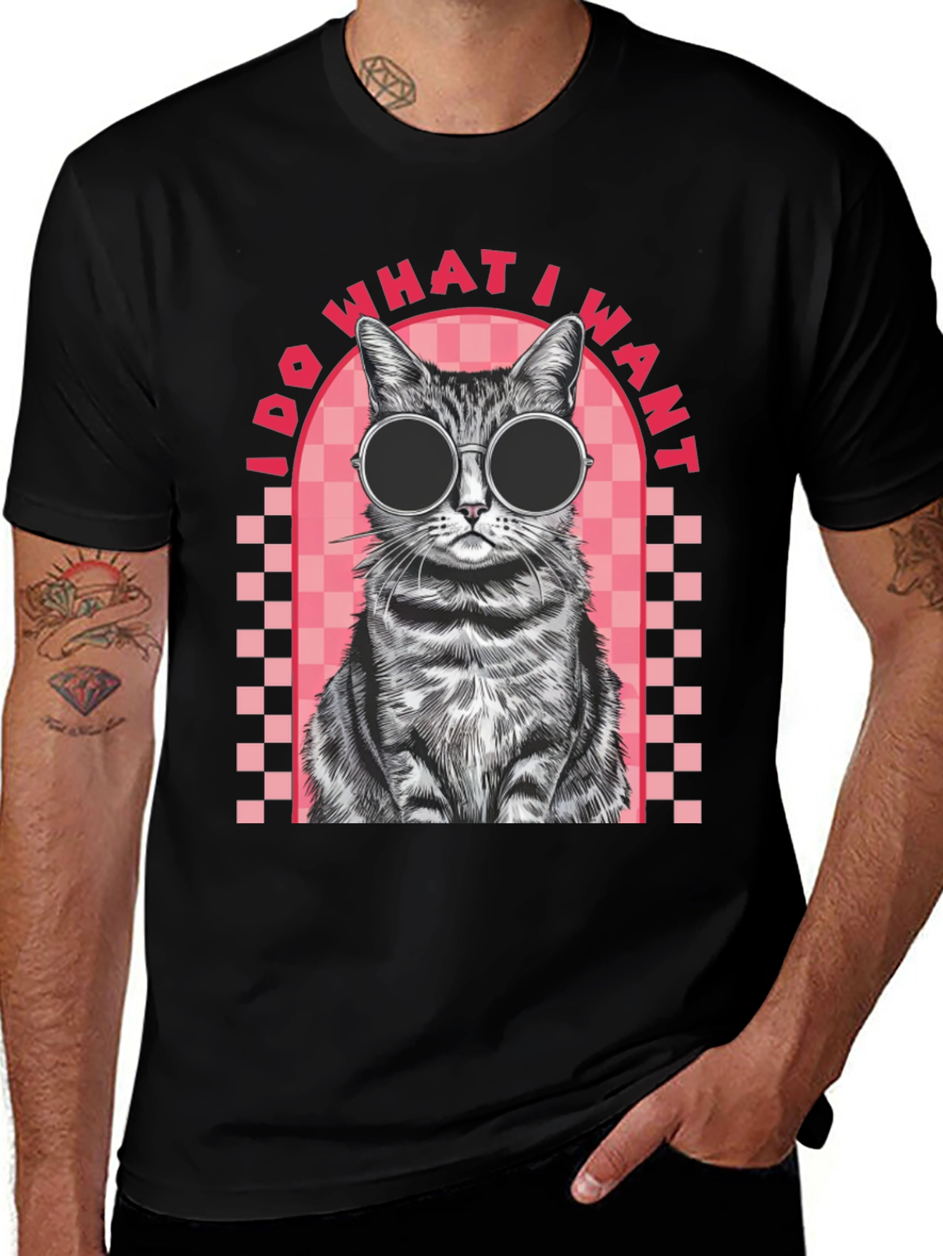 Variant 27 of Cool Cat Graphic Tee - I Do What I Want