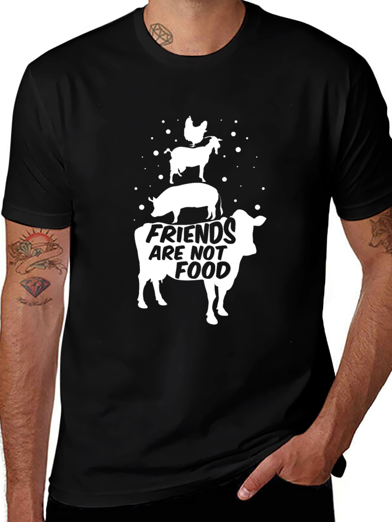 Variant 12 of Vegan Friends Not Food T-Shirt