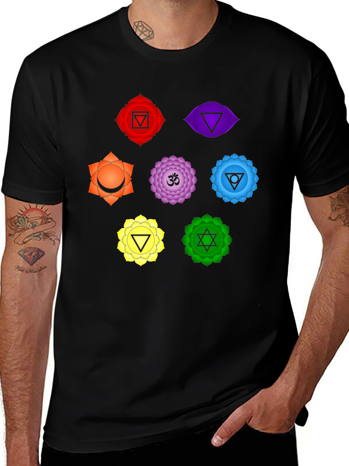 Variant 11 of Chakra Symbol T-Shirt - Meditative Design