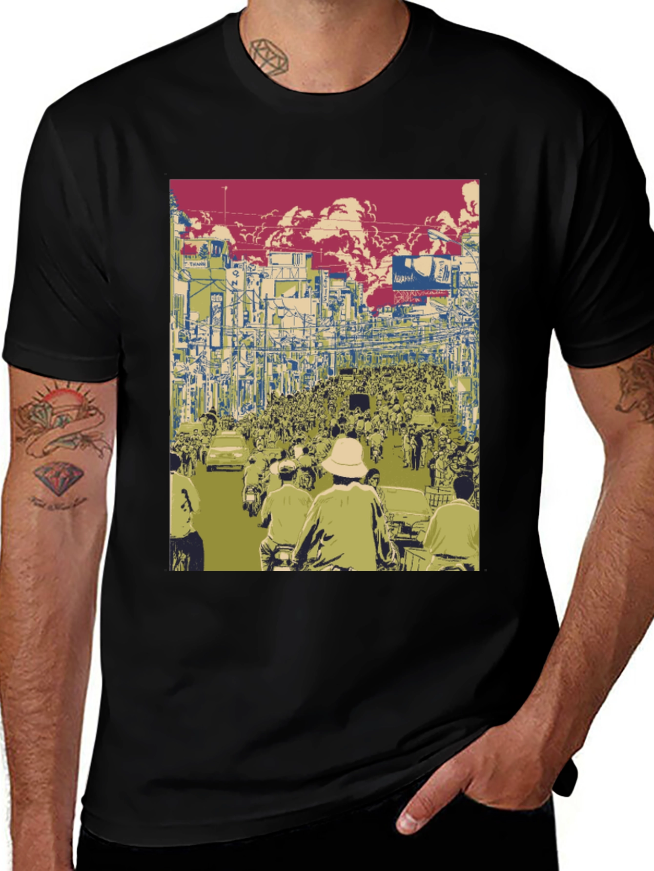 Variant 12 of Urban Scene Graphic Tee - City Life Fashion