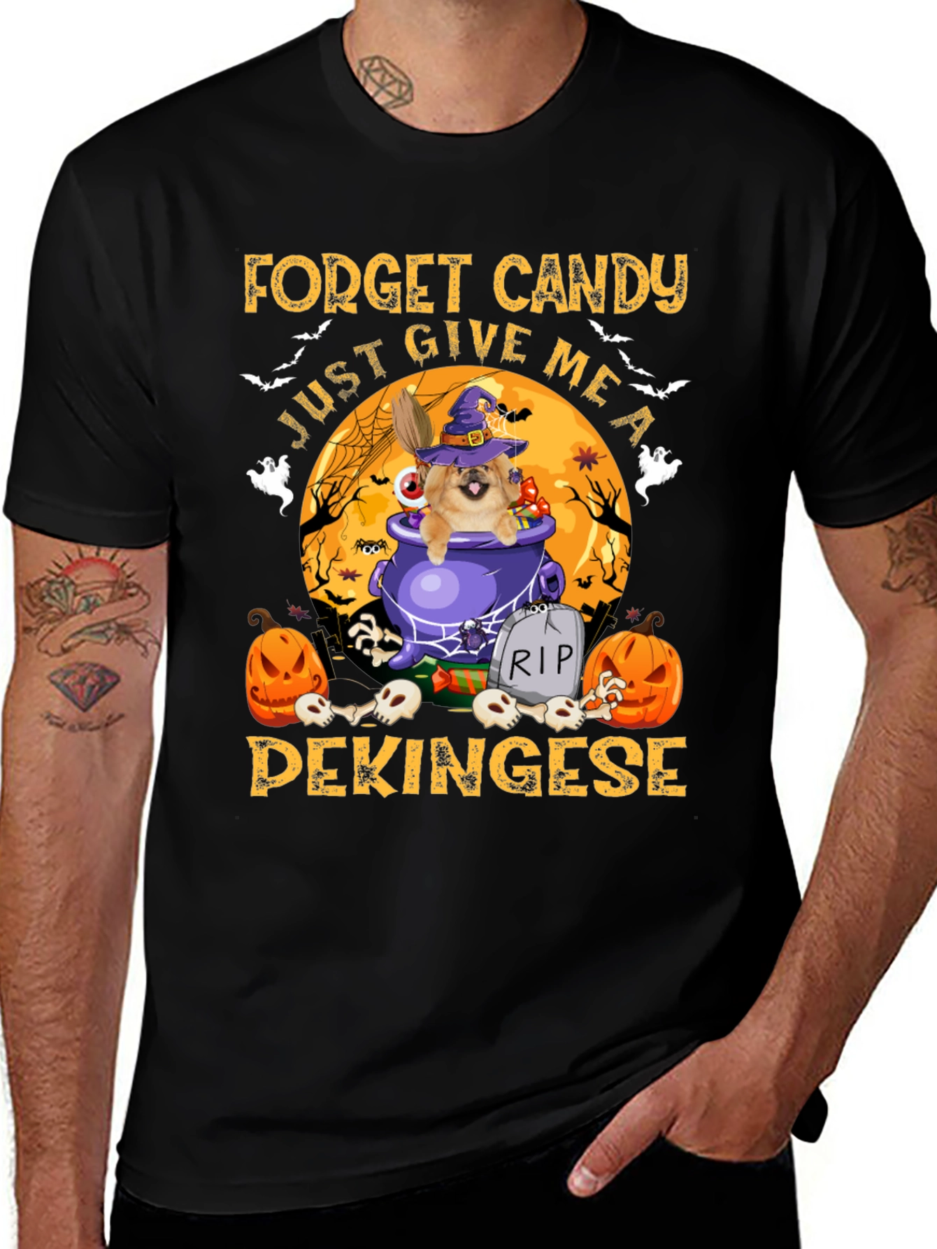 Forget Candy Just Give Me a Pekingese Halloween T-Shirt
