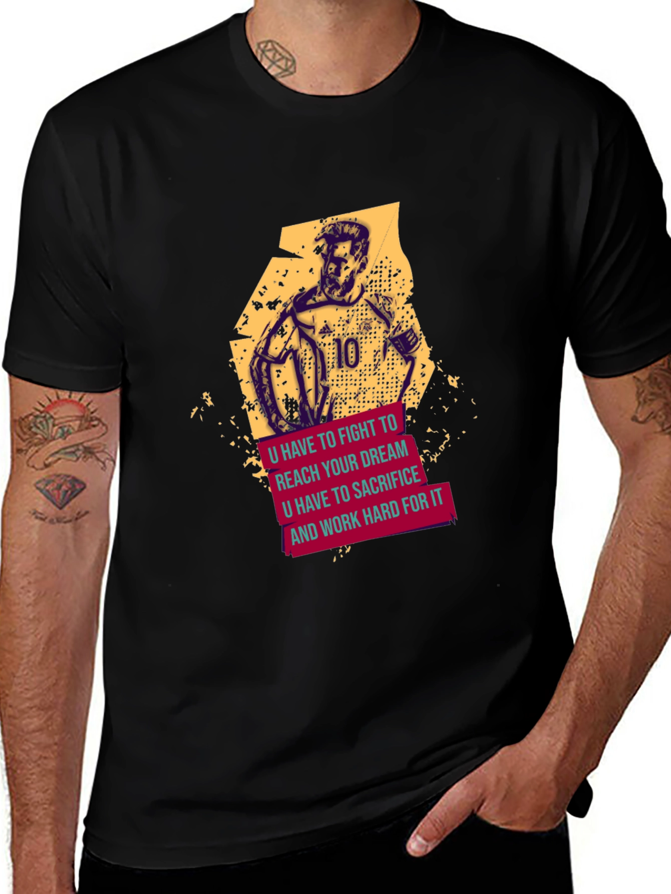 Variant 12 of Motivational Soccer T-Shirt - Fight For Your Dream