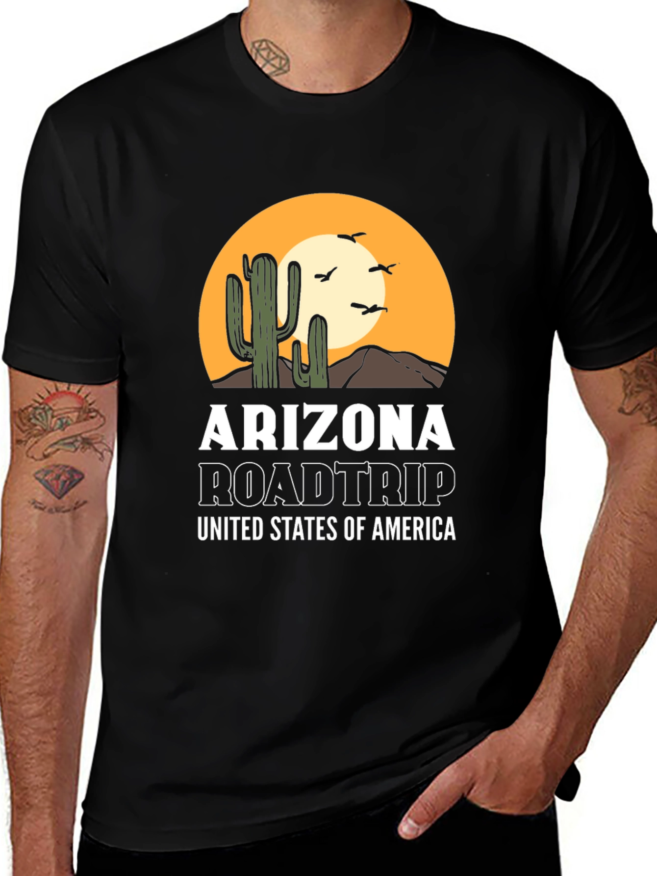 Arizona Roadtrip T-Shirt - Black Graphic Tee