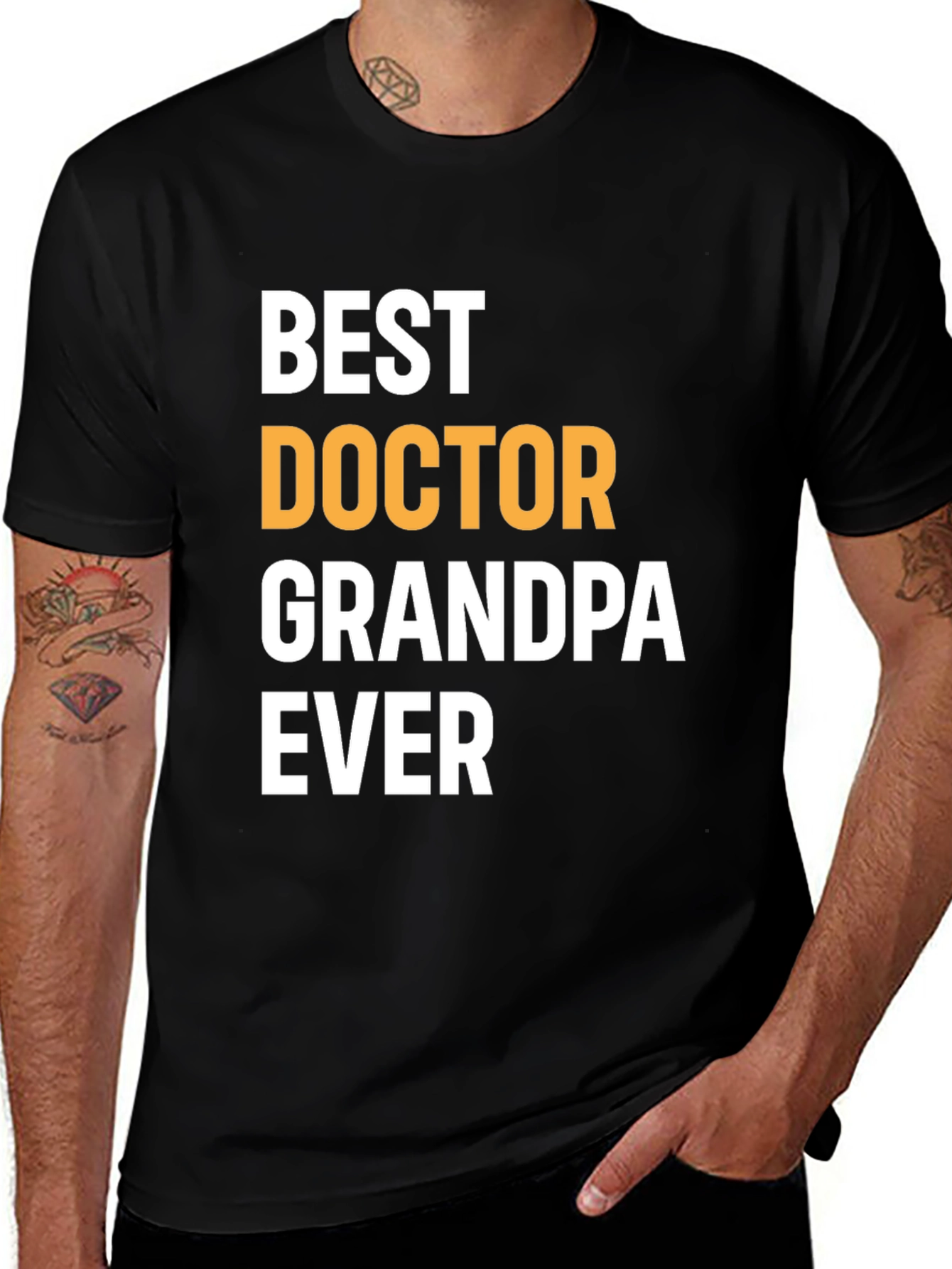 Variant 30 of Best Doctor Grandpa Ever Black T-Shirt