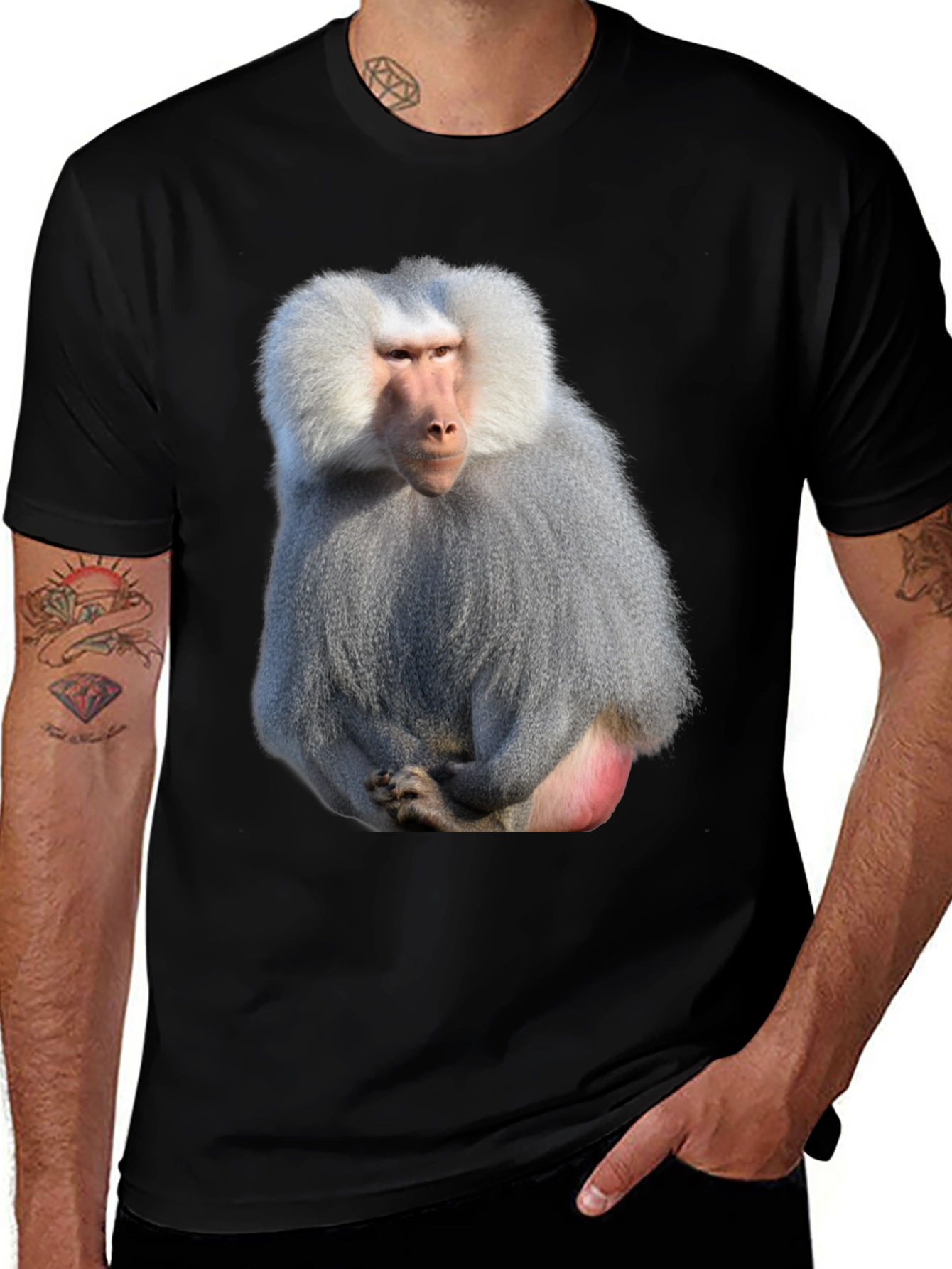 Variant 2 of Baboon Graphic T-Shirt - Unique Animal Tee