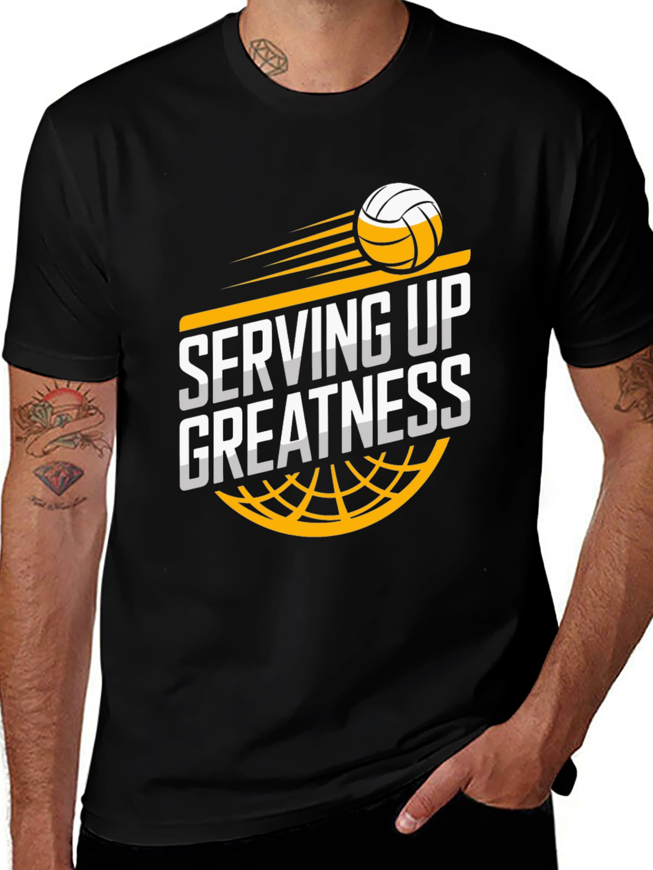 Variant 29 of Serving Up Greatness Volleyball Graphic Tee