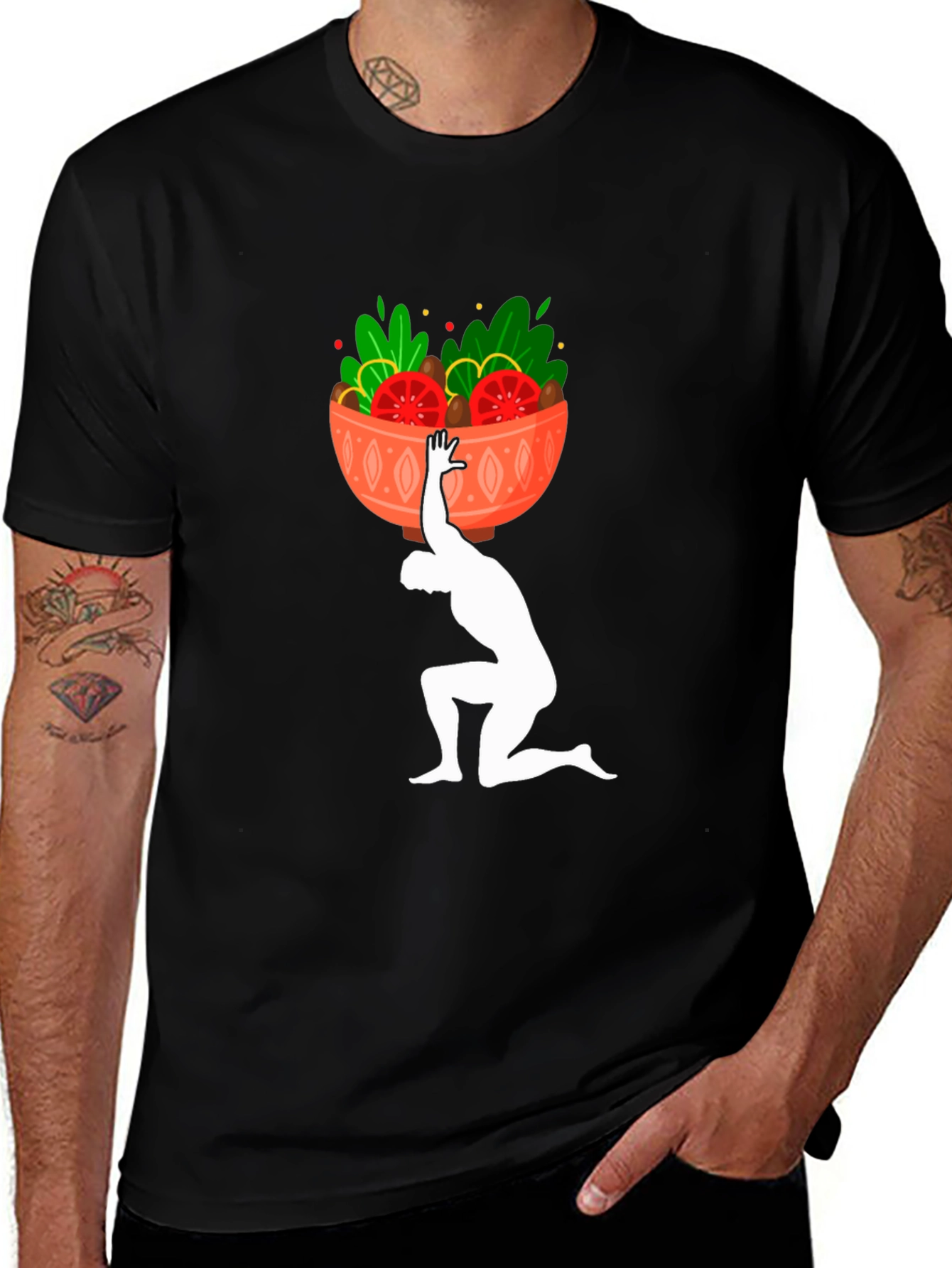 Variant 9 of Atlas Salad T-Shirt: Funny Gym & Foodie Tee