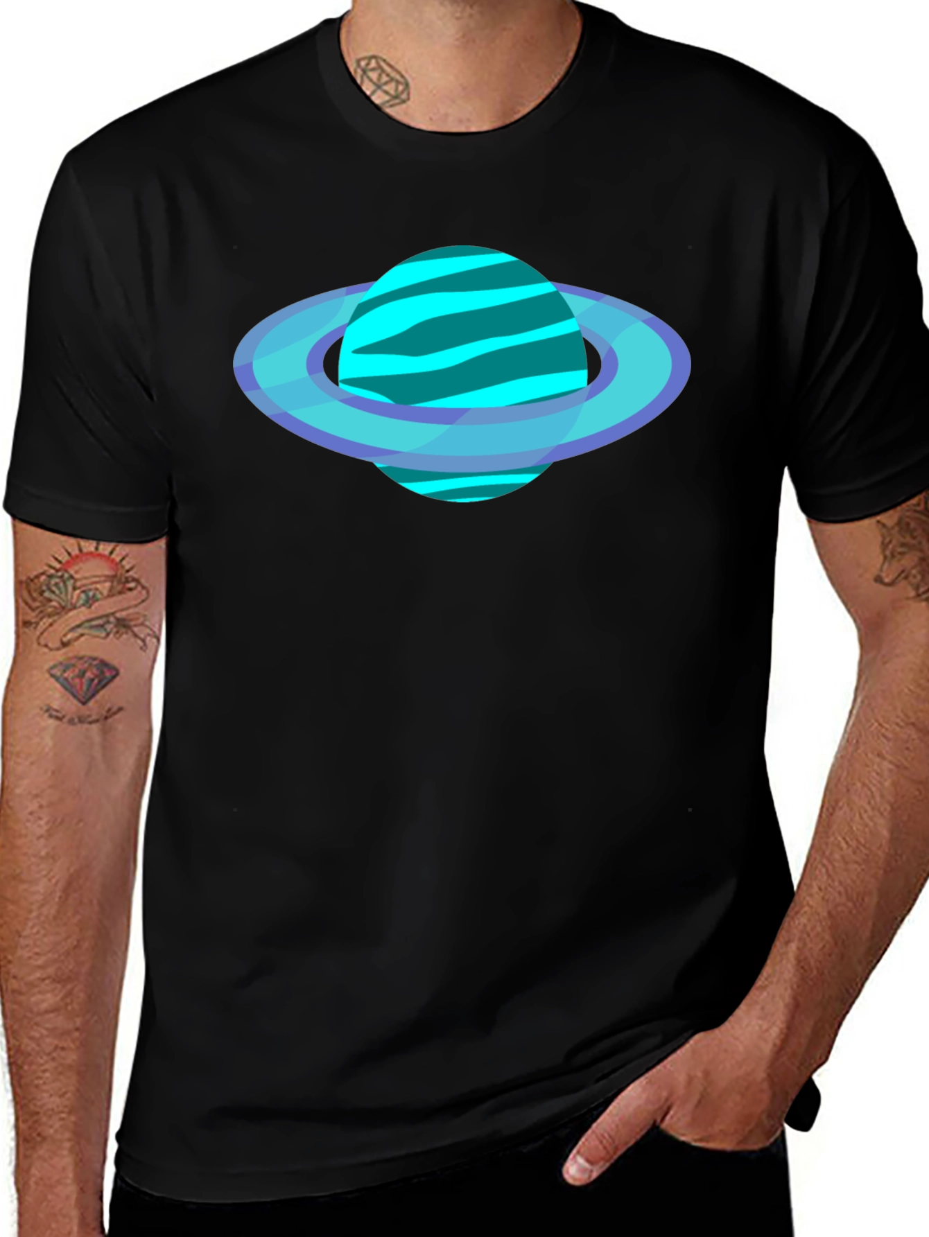Variant 6 of Saturn Graphic T-Shirt - Modern Planet Tee