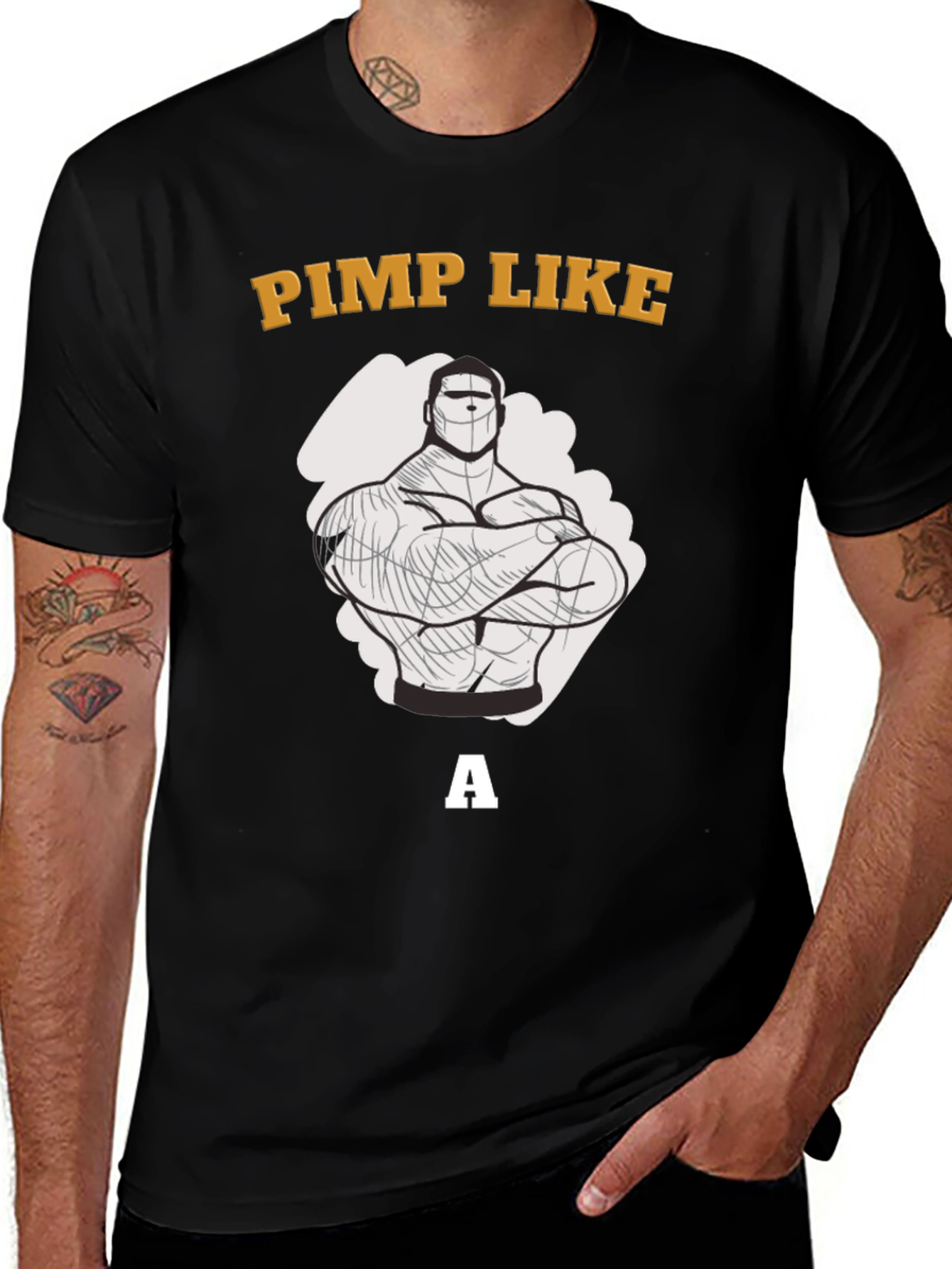 Variant 2 of Pimp Like a Bodybuilder Graphic T-Shirt