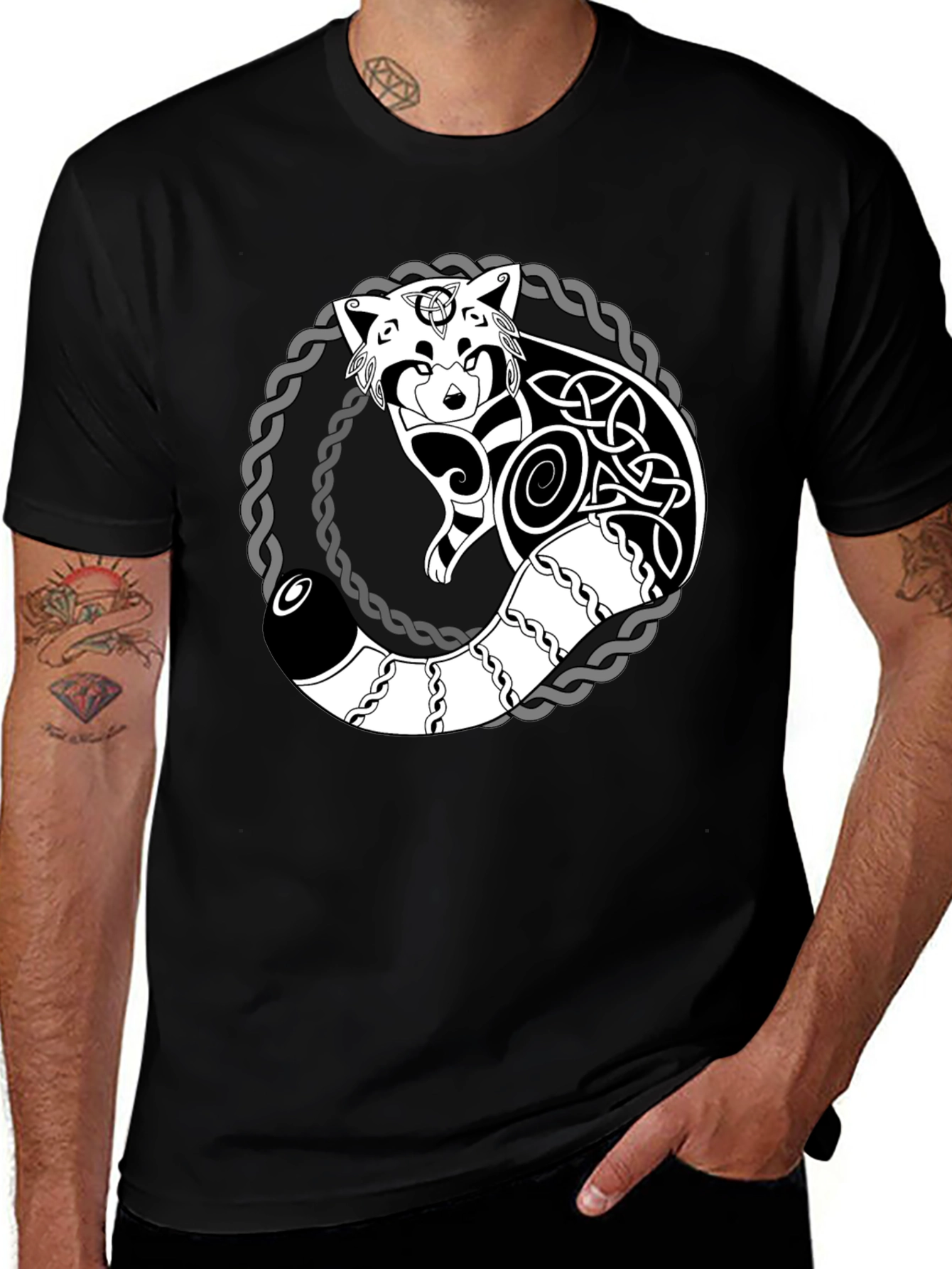 Variant 23 of Celtic Red Panda T-Shirt - Unique Graphic Tee