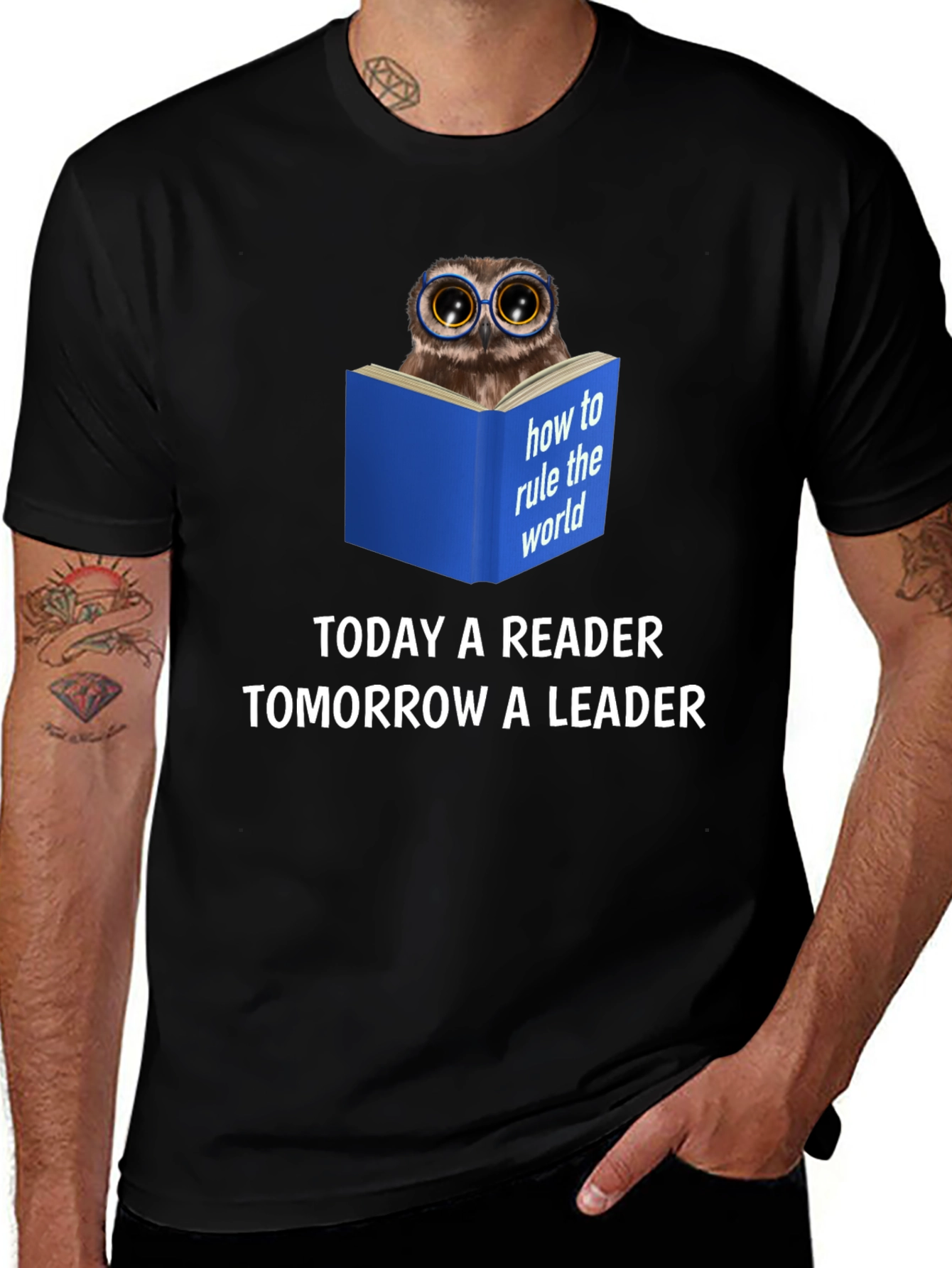 Variant 28 of Owl Reader T-Shirt - Today a Reader, Tomorrow a Leader!
