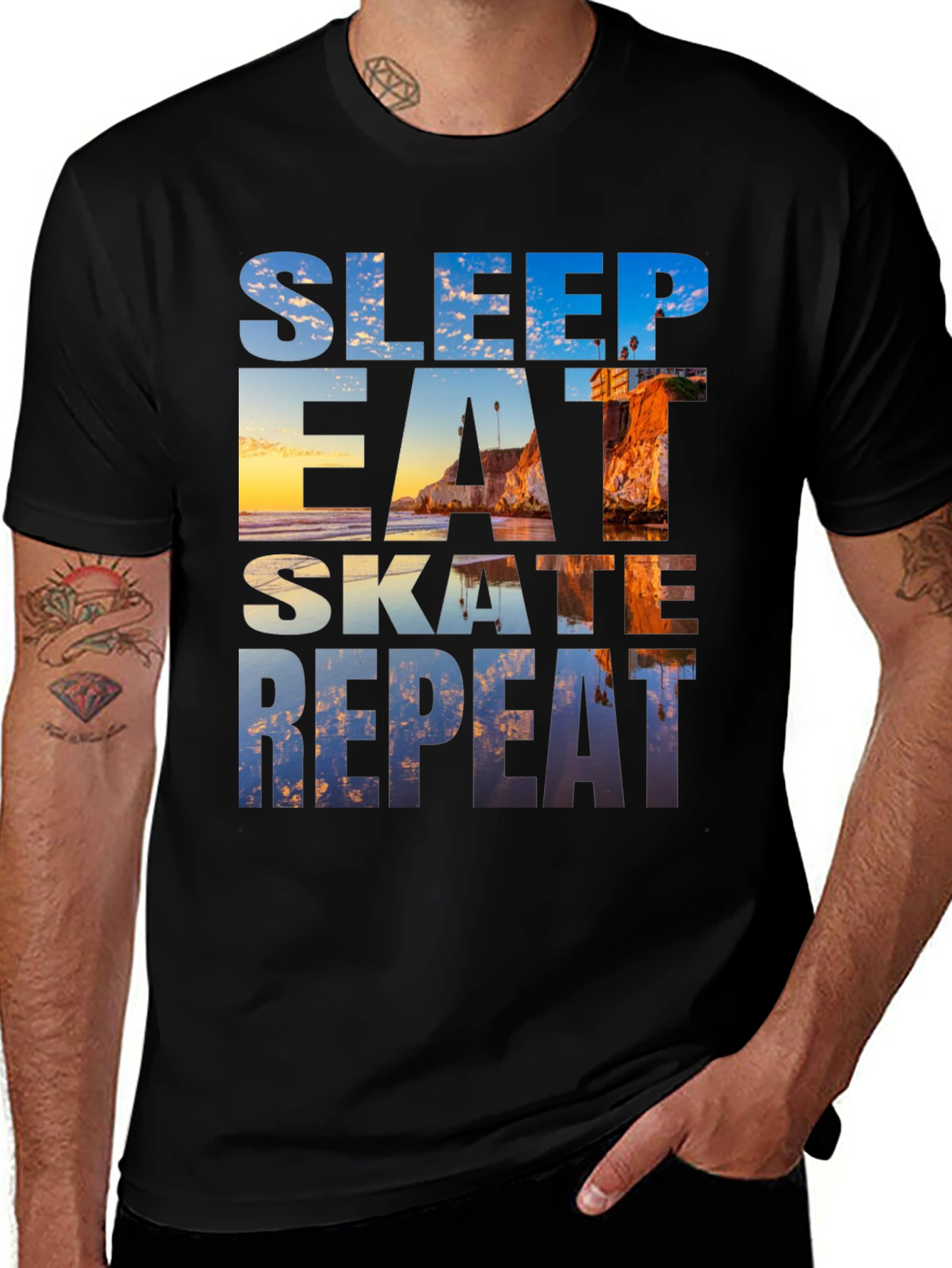 Variant 30 of Sleep Eat Skate Repeat Graphic Tee