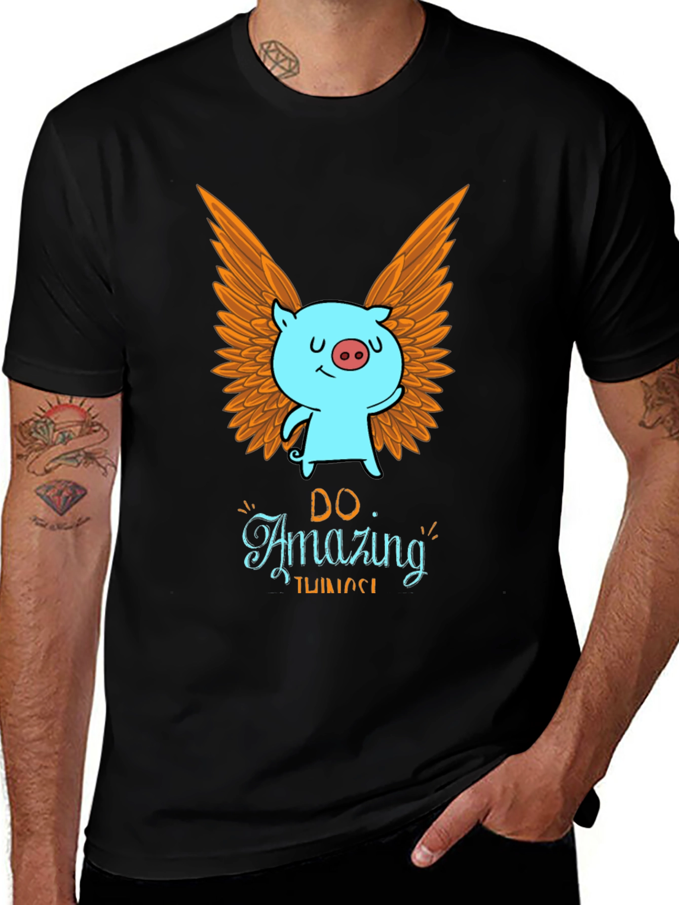 Variant 19 of Do Amazing Things Pig with Wings T-Shirt