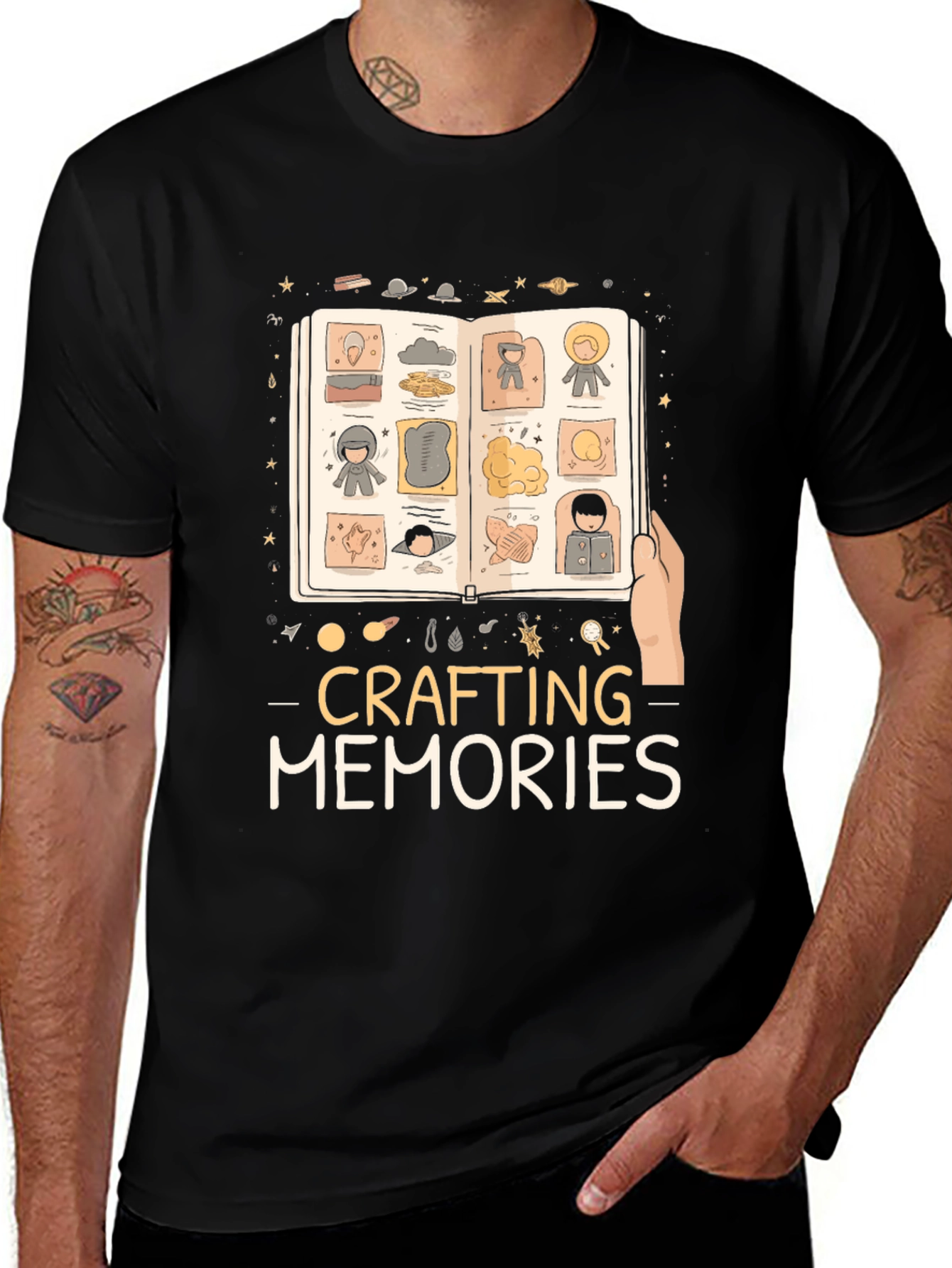 Variant 4 of Crafting Memories Black Graphic Tee