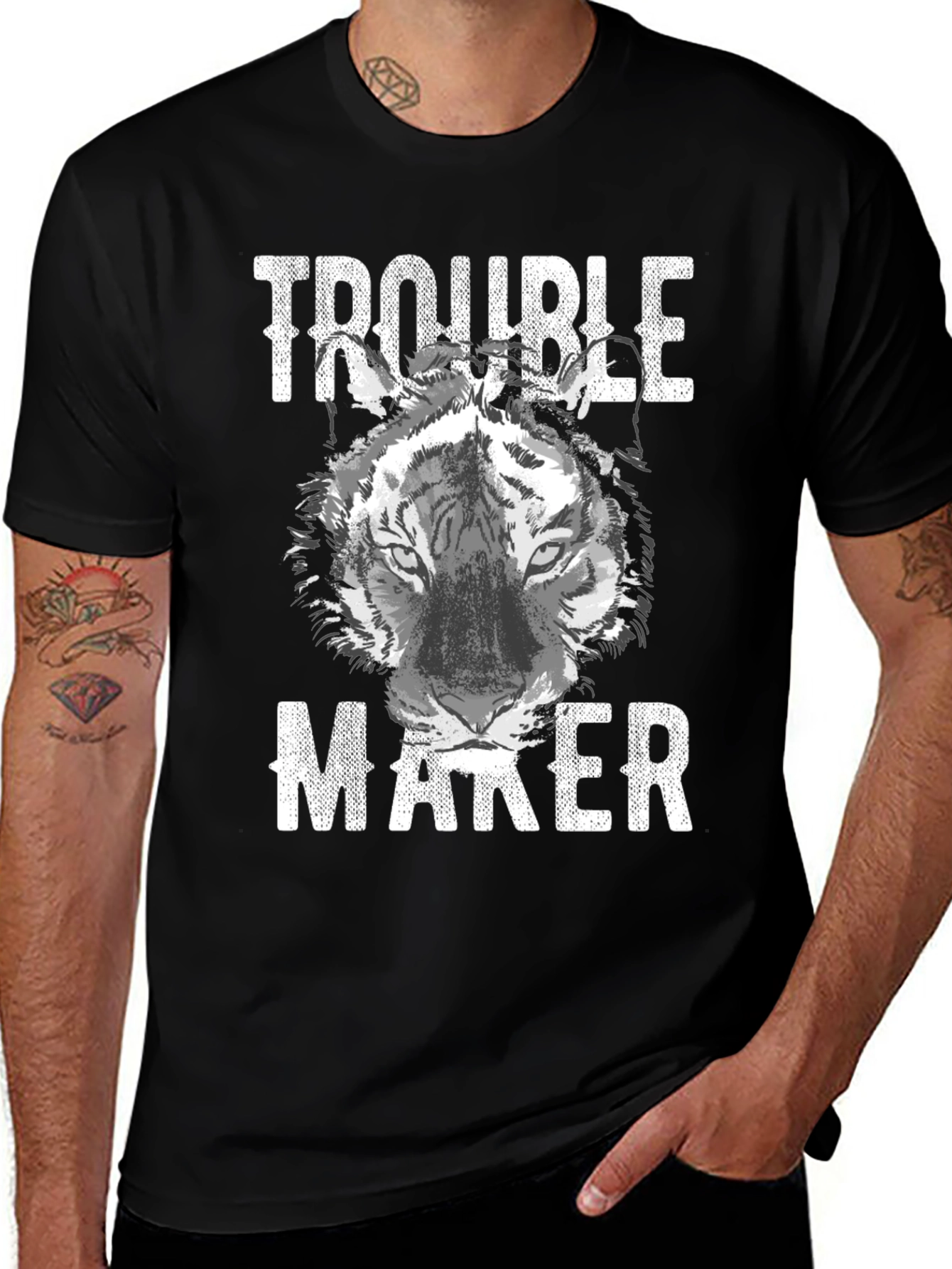 Variant 16 of Trouble Maker Tiger Graphic T-Shirt