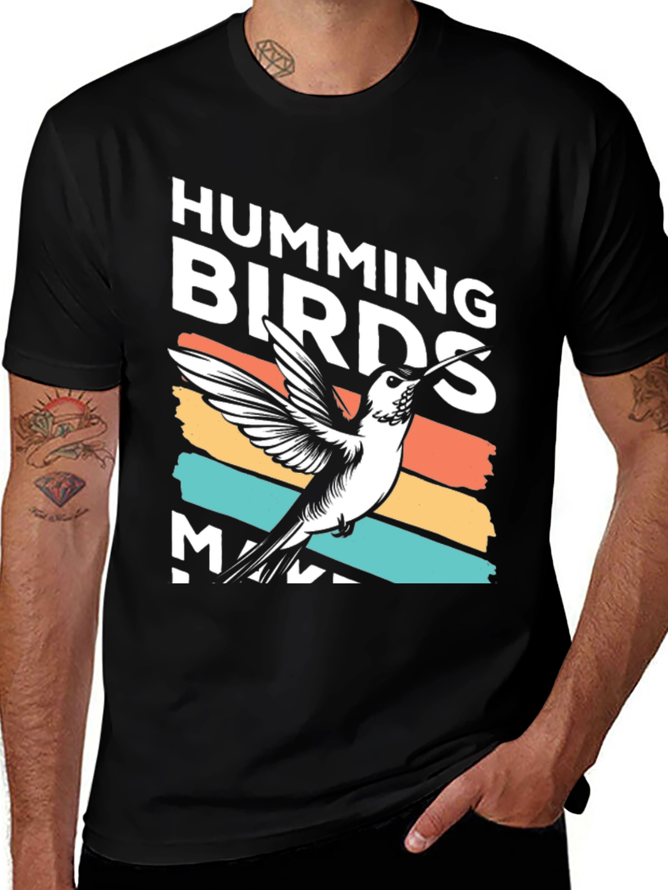 Variant 18 of Hummingbird Graphic Tee | Retro Bird Lover T-Shirt
