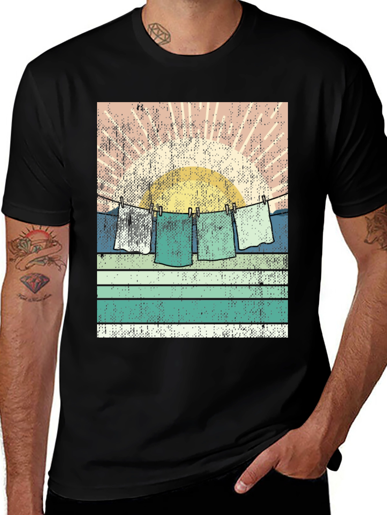 Variant 27 of Retro Sunset Laundry T-Shirt